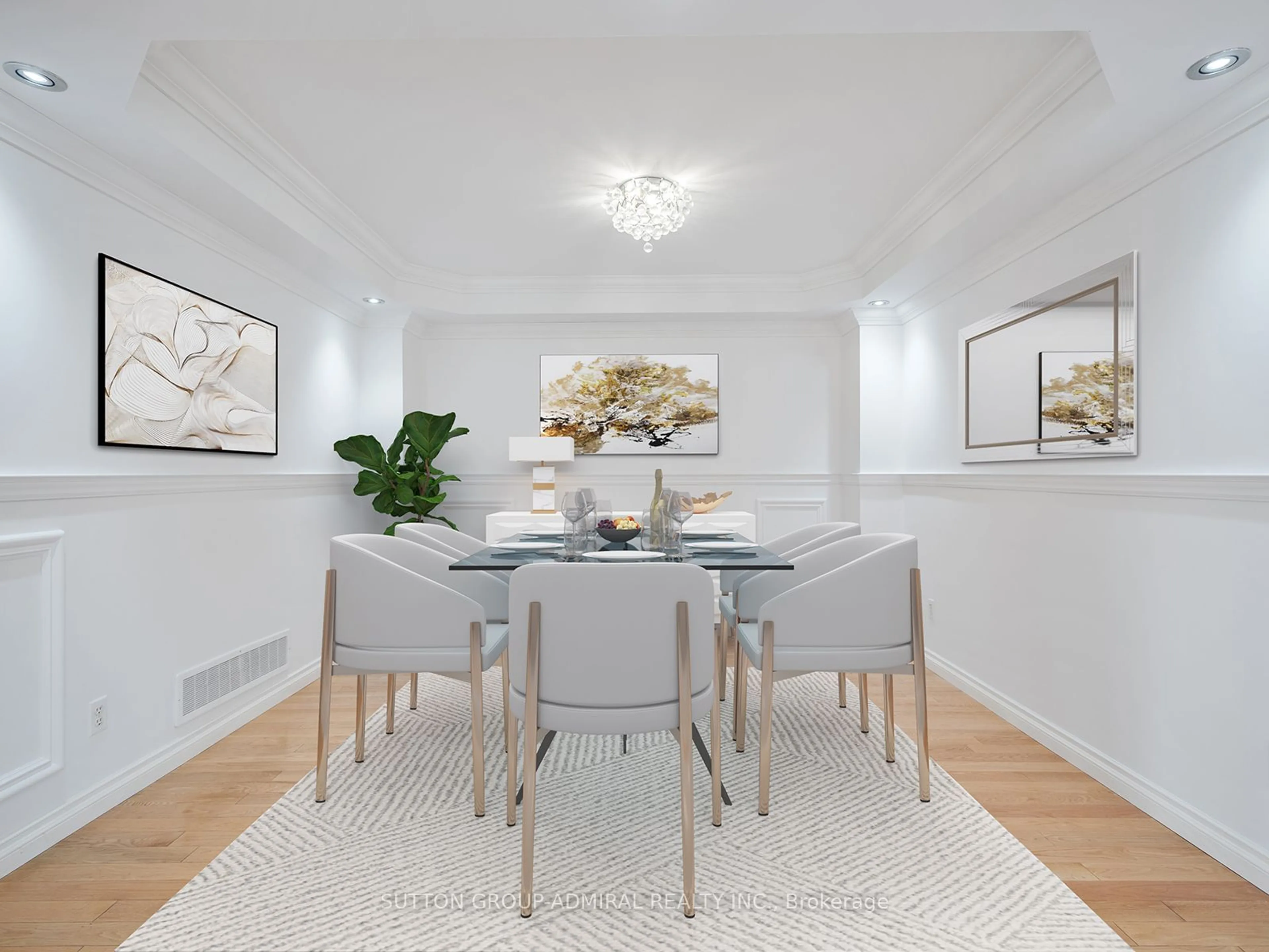 Dining room, wood floors for 606 Heddle Cres, Newmarket Ontario L3X 2J5