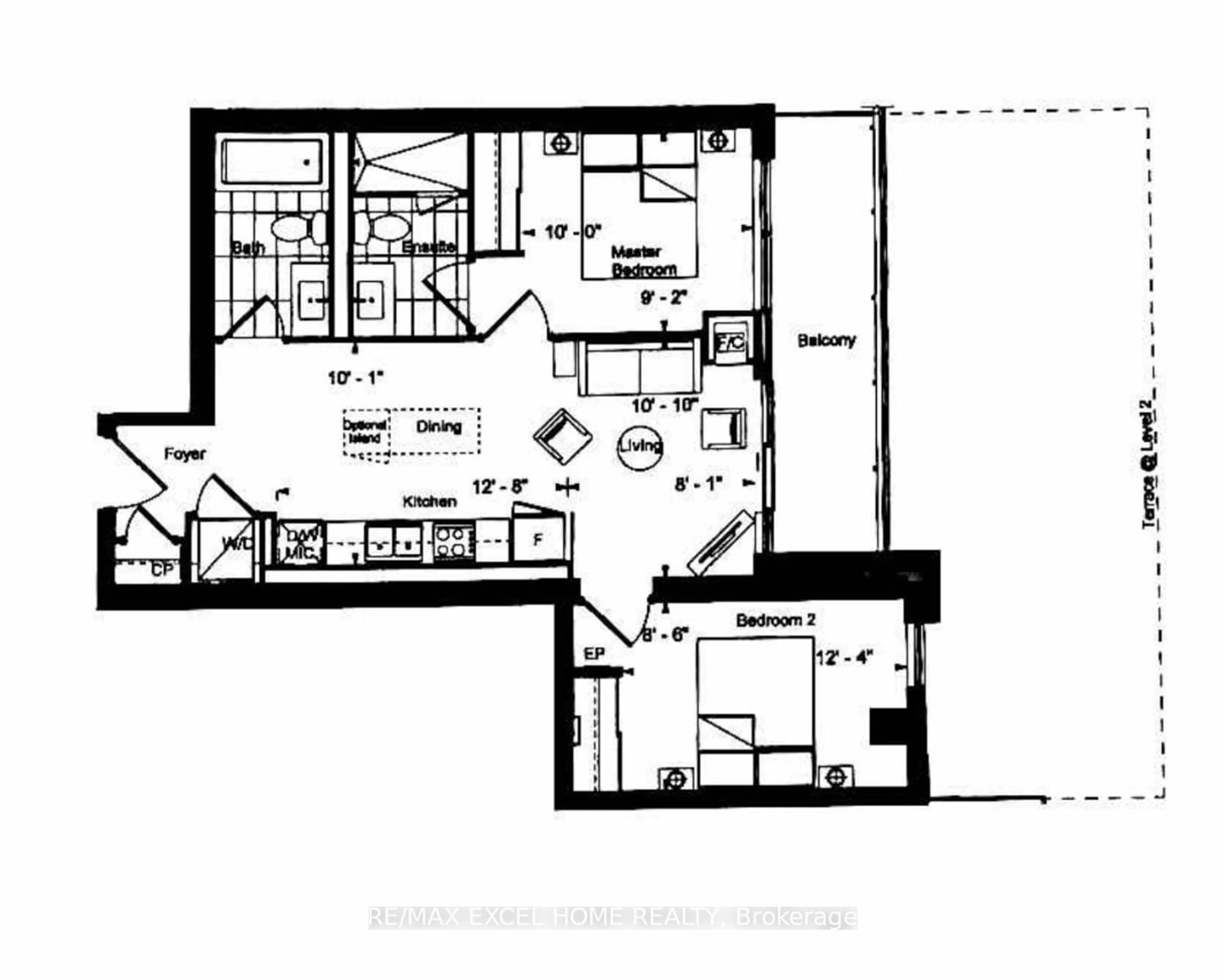 Floor plan for 8 Water Walk Dr #3603, Markham Ontario L3R 6L4