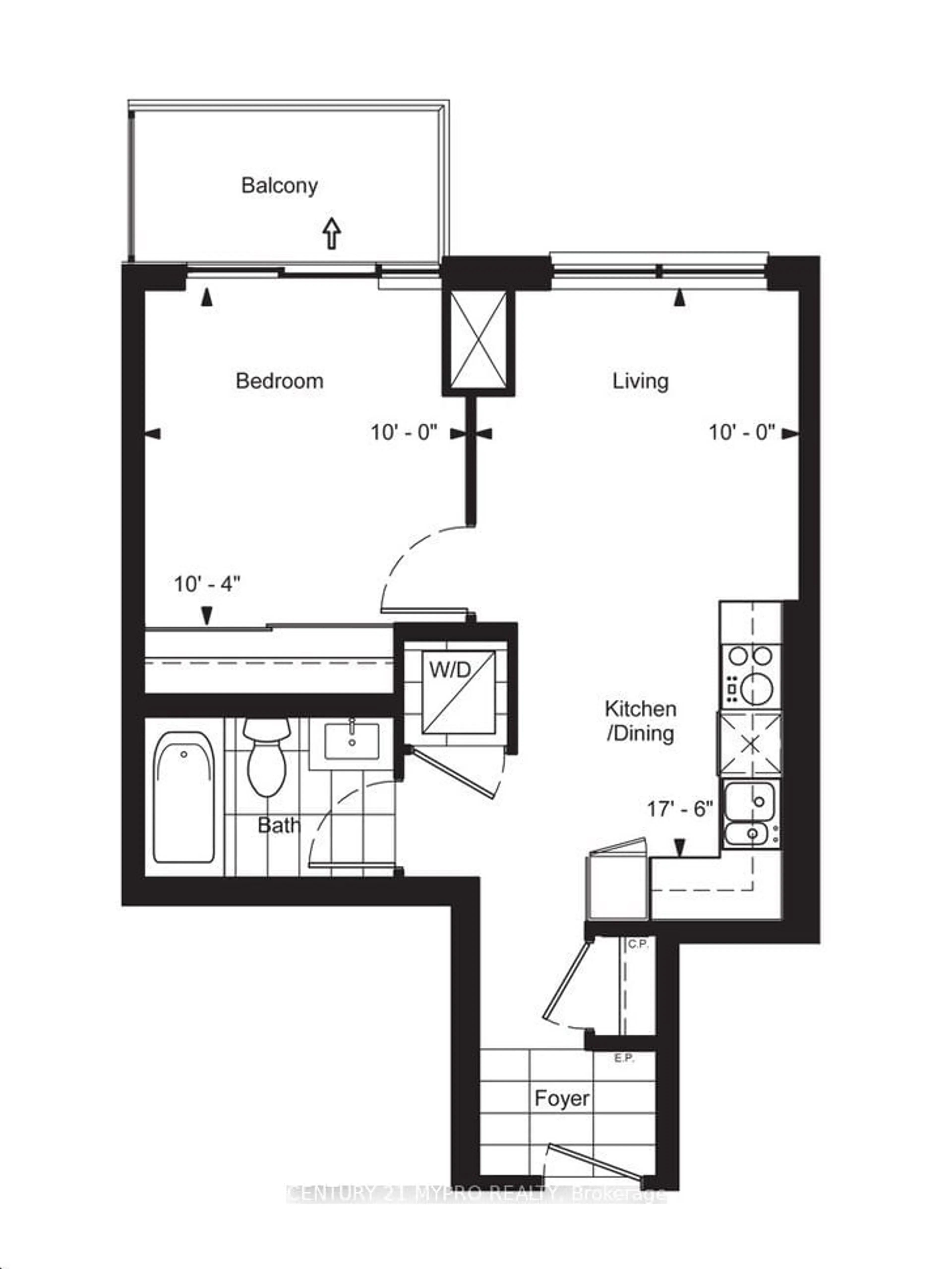 Floor plan for 15 Water Walk Dr #917, Markham Ontario L3P 1N3