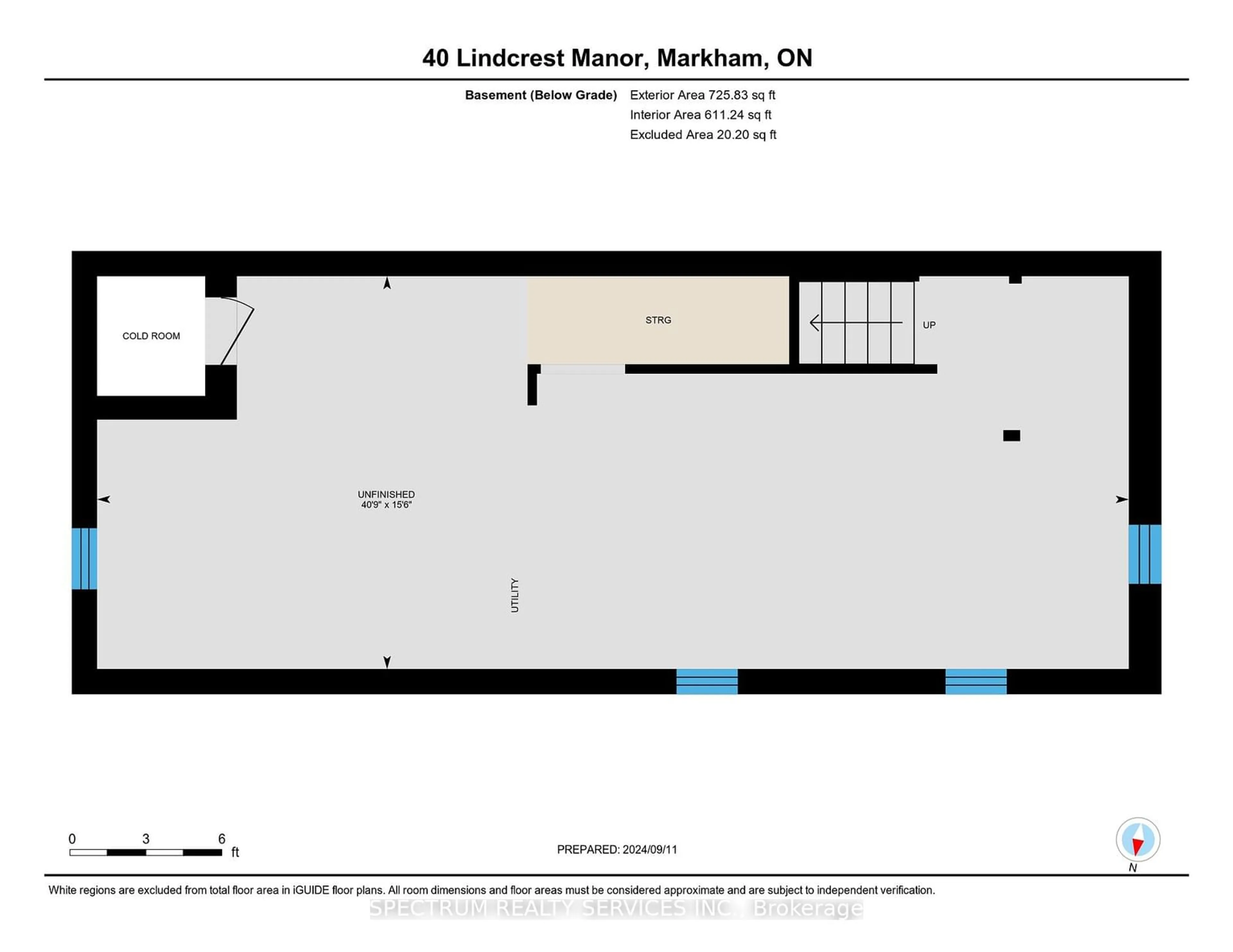 Floor plan for 40 Lindcrest Manr, Markham Ontario