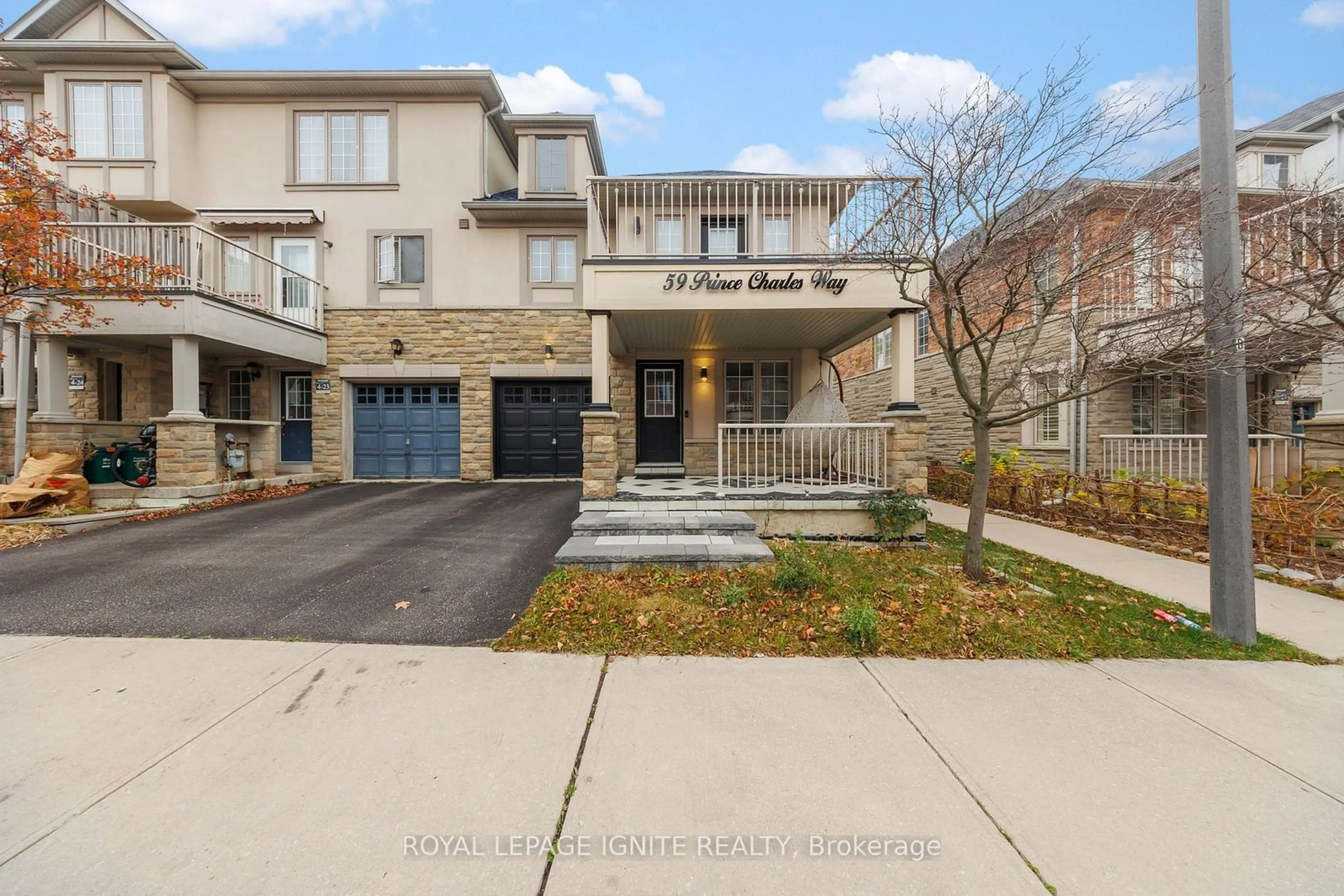 A pic from exterior of the house or condo, the street view for 59 Prince Charles Way, Markham Ontario L6C 0B4