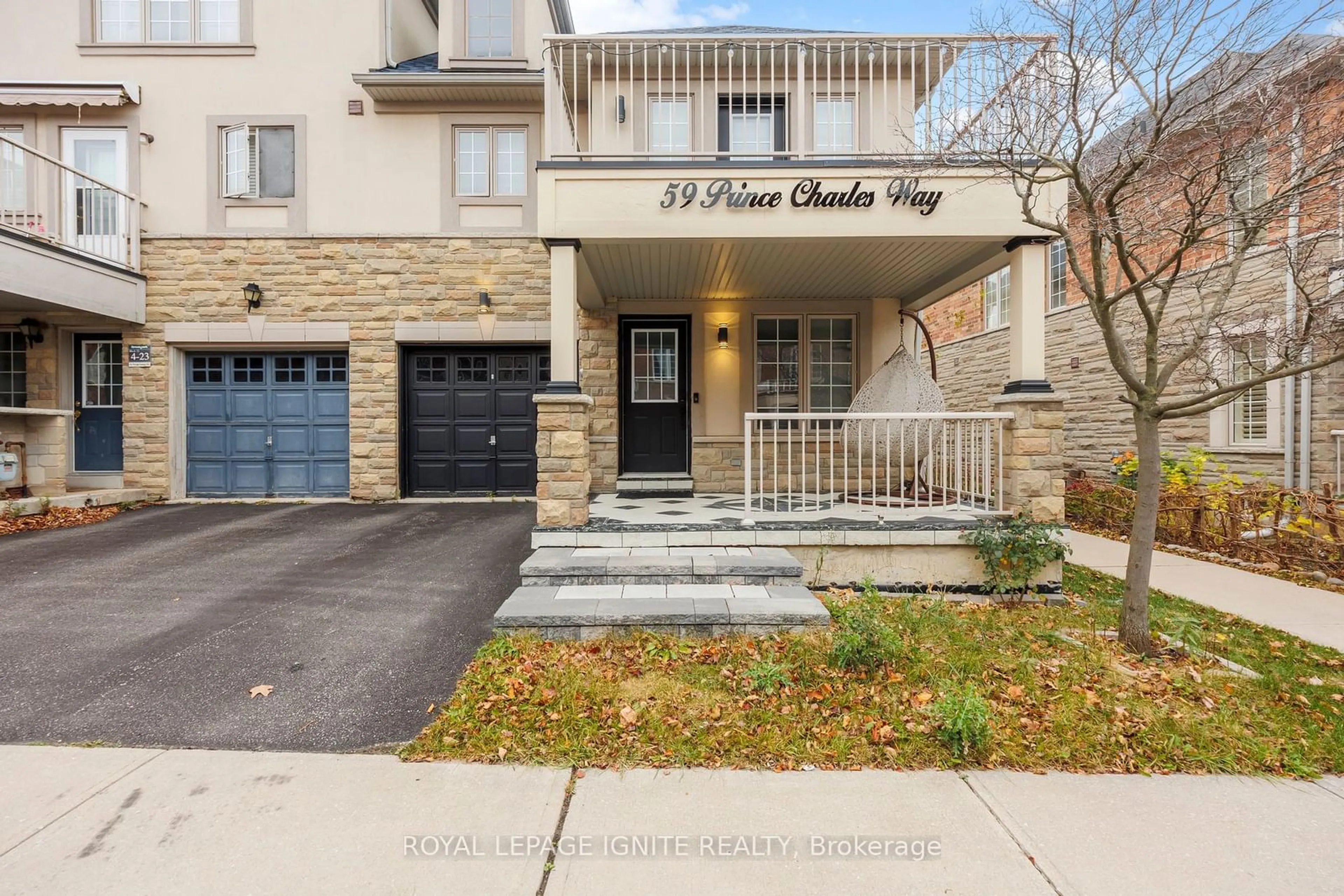 A pic from exterior of the house or condo, the street view for 59 Prince Charles Way, Markham Ontario L6C 0B4