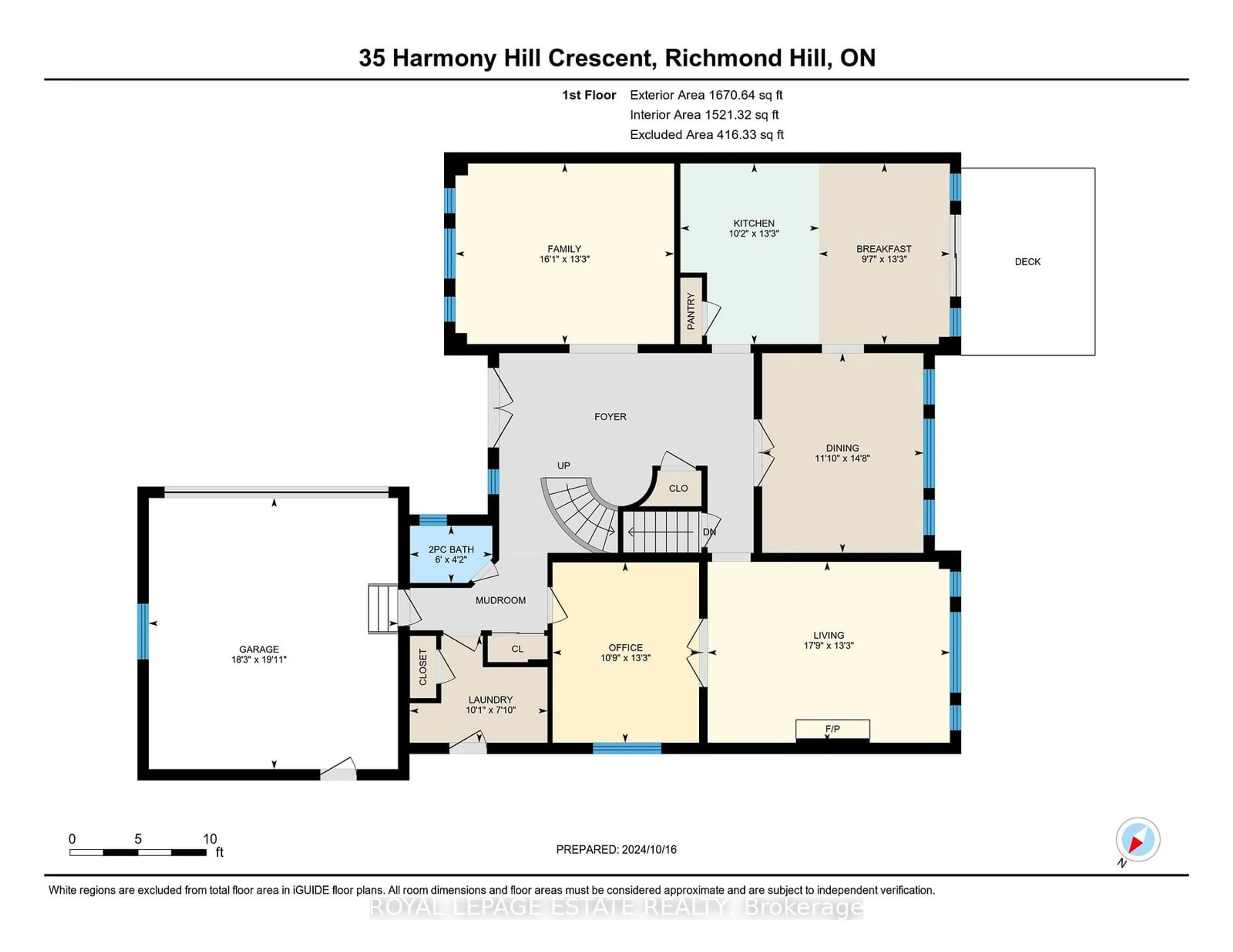 Floor plan for 35 Harmony Hill Cres, Richmond Hill Ontario L4C 8Z2