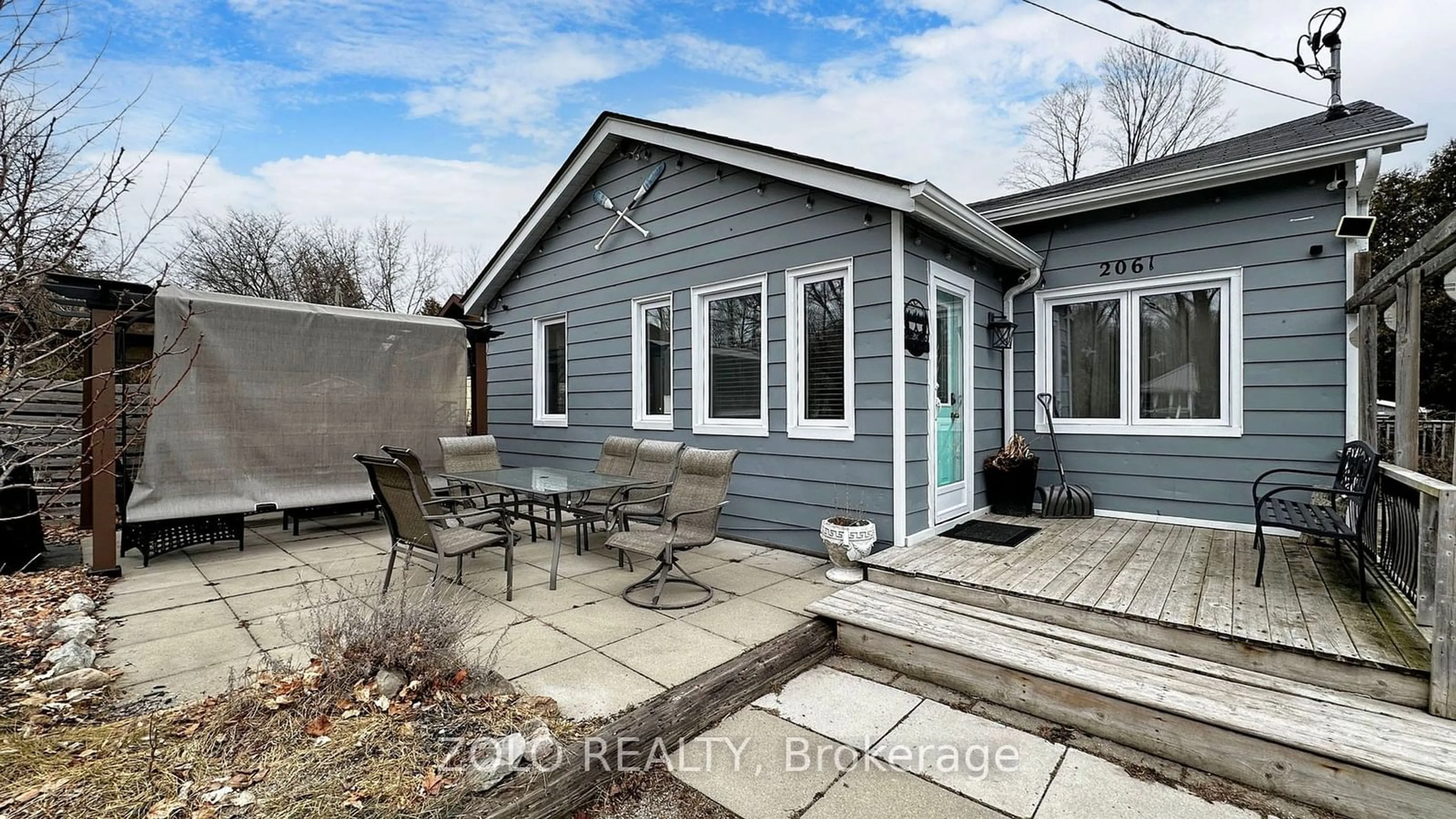 Patio, the fenced backyard for 2061 Eastern Ave, Innisfil Ontario L9S 4E2