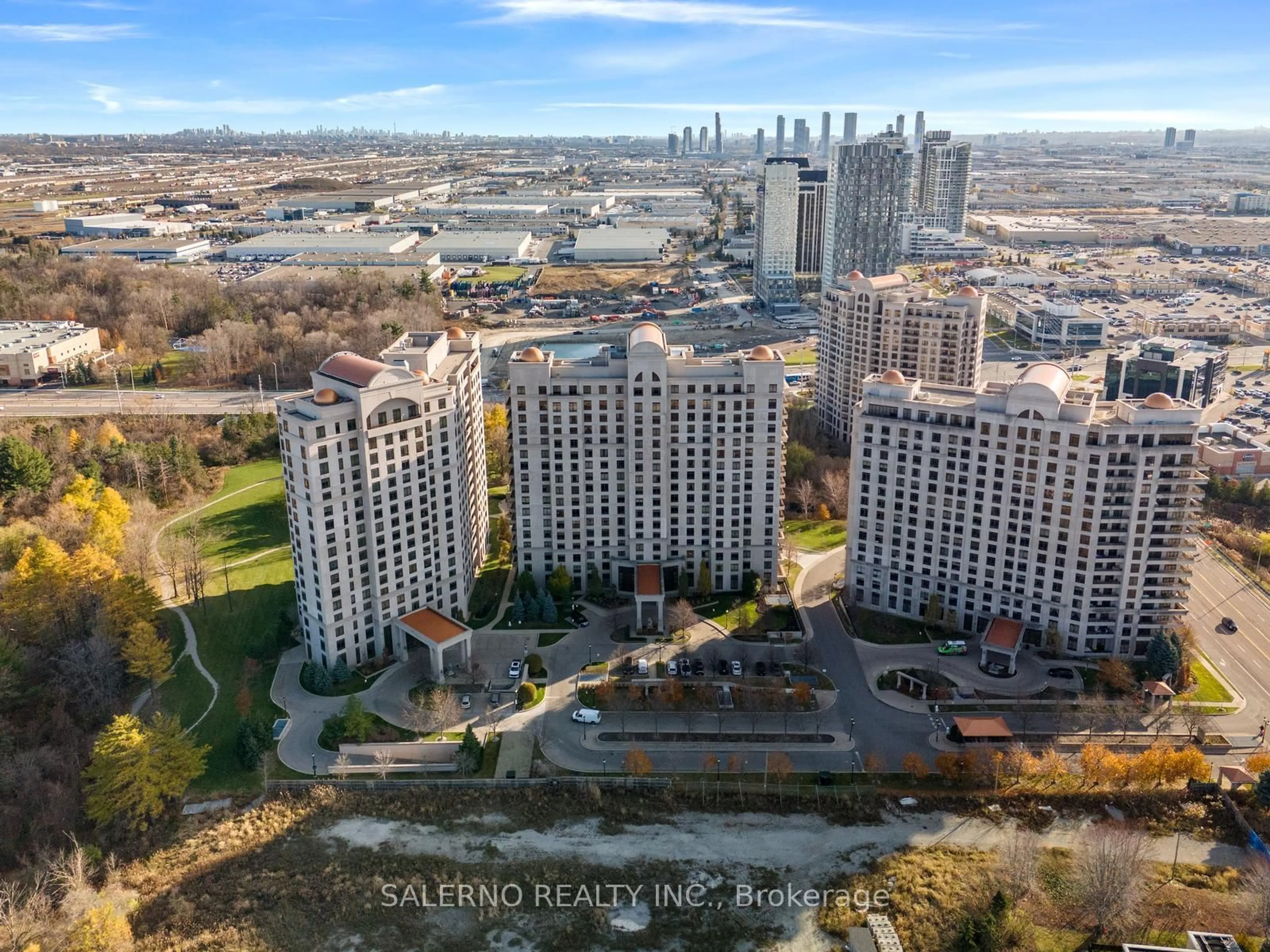 A pic from exterior of the house or condo, the view of city buildings for 9245 Jane St #402, Vaughan Ontario L6A 0J9