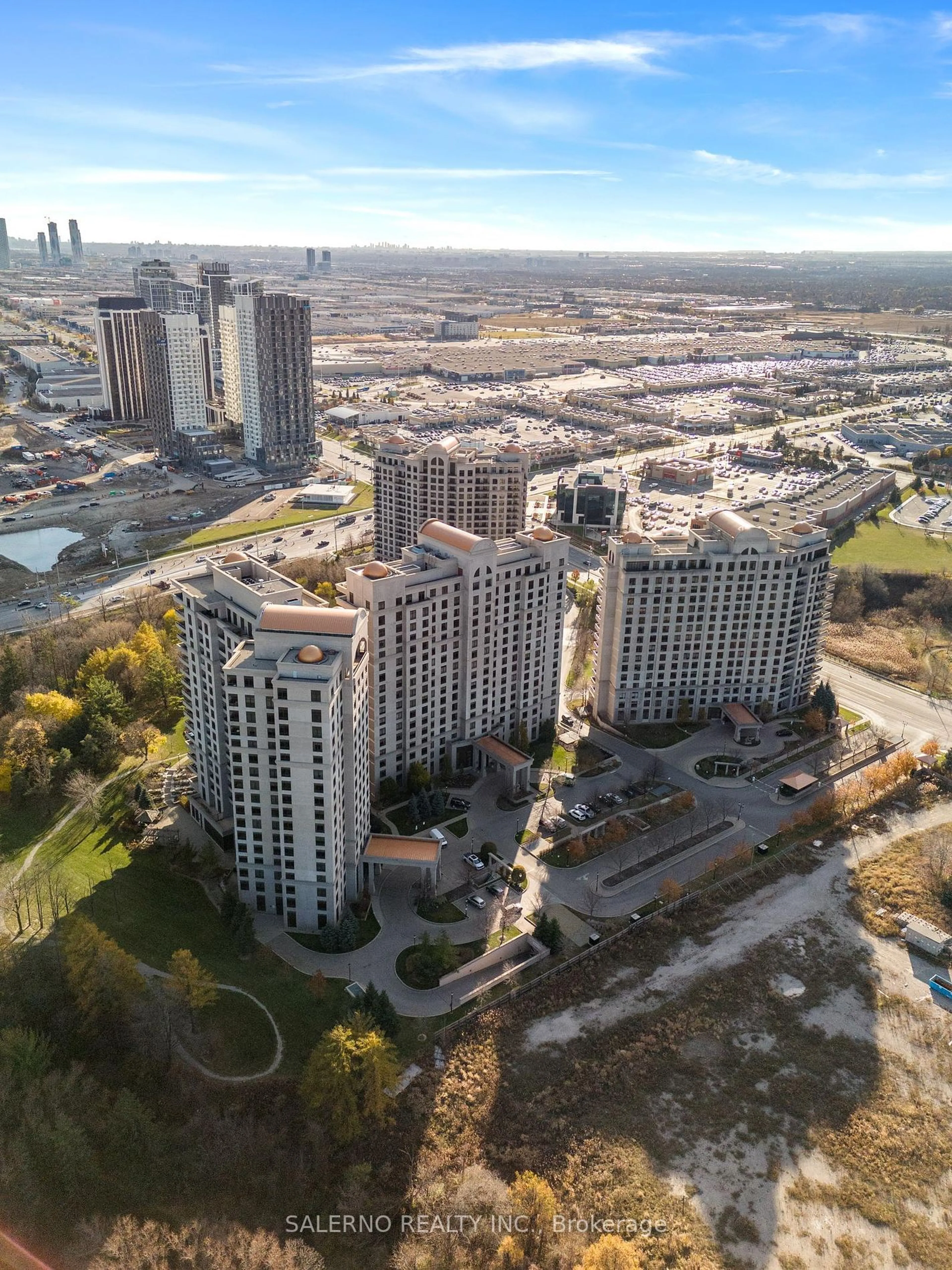 A pic from exterior of the house or condo, the view of city buildings for 9245 Jane St #402, Vaughan Ontario L6A 0J9