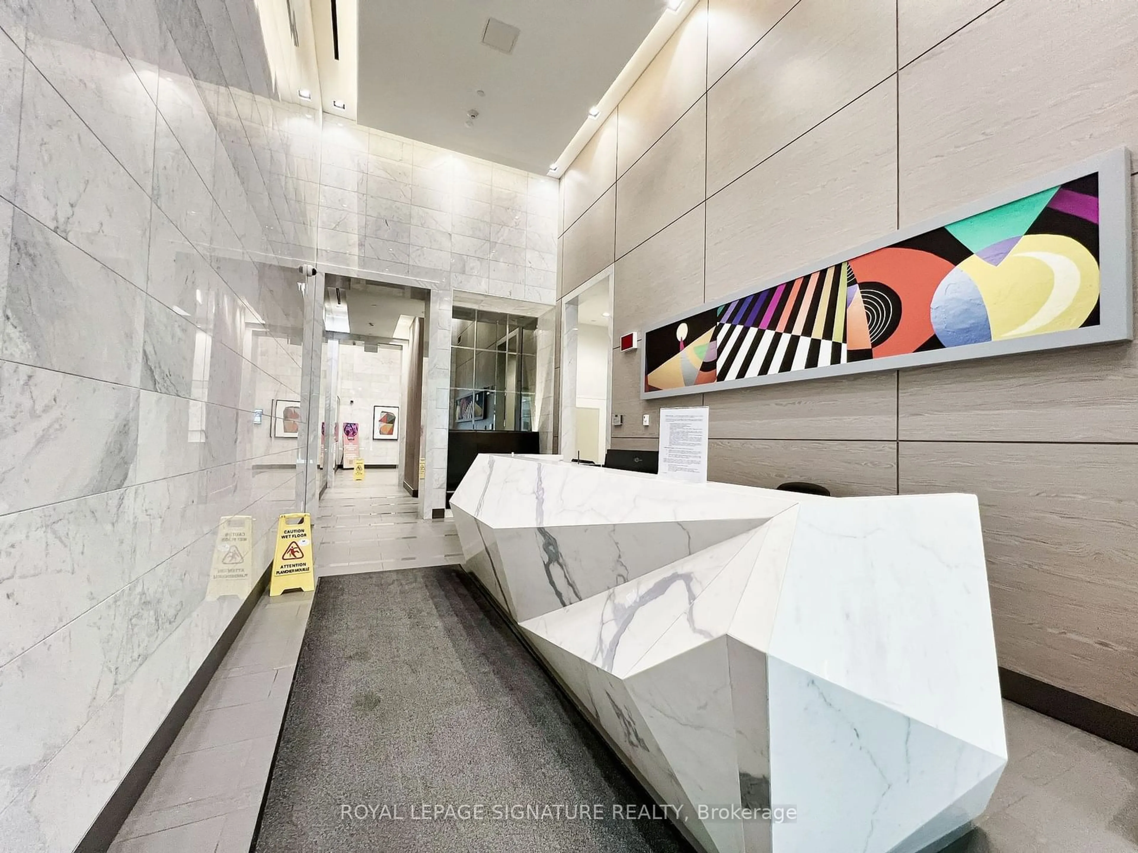 Indoor lobby, ceramic floors for 180 Enterprise Blvd #315, Markham Ontario L6G 1B3