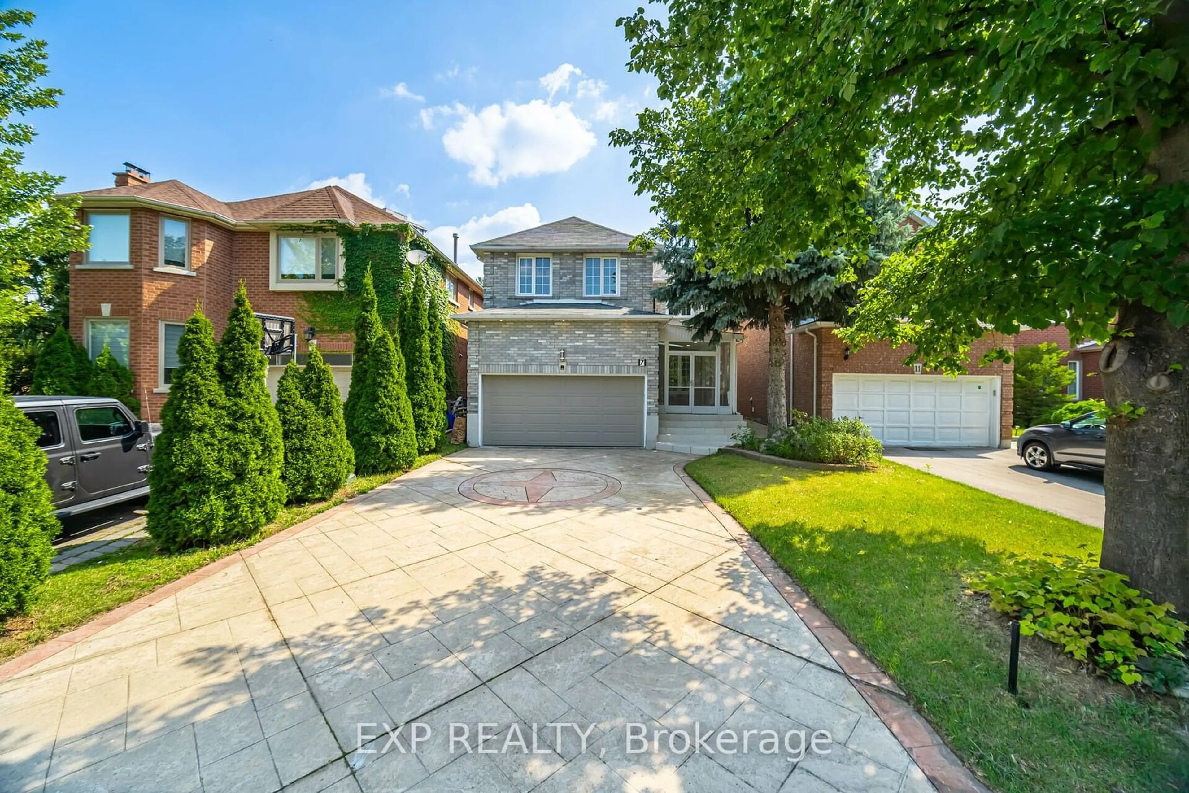 Frontside or backside of a home, the fenced backyard for 7 Glenbury Dr, Vaughan Ontario L4J 7X5