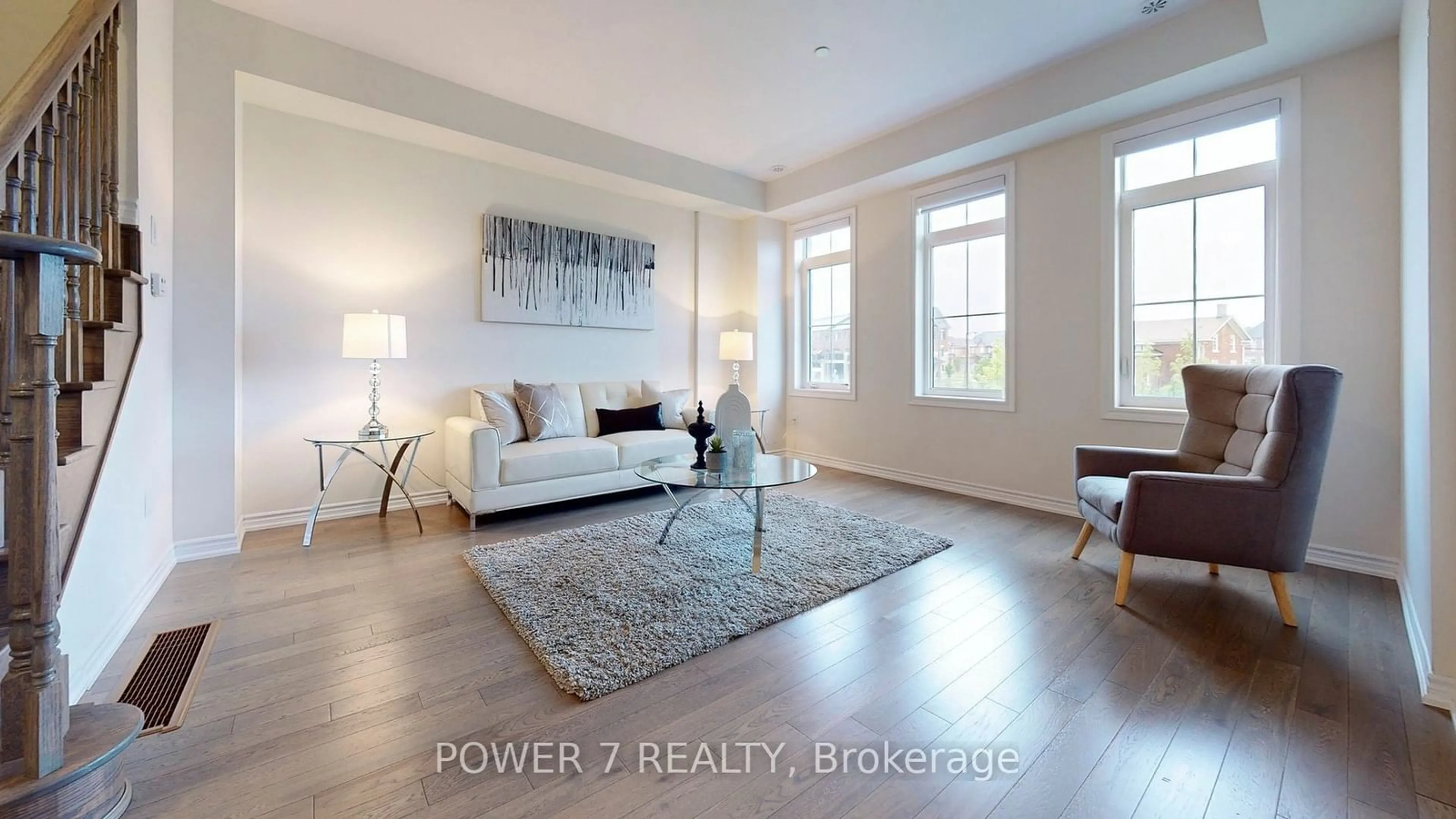 Living room, wood floors for 12 Cafaro Lane, Markham Ontario L6C 0Z2