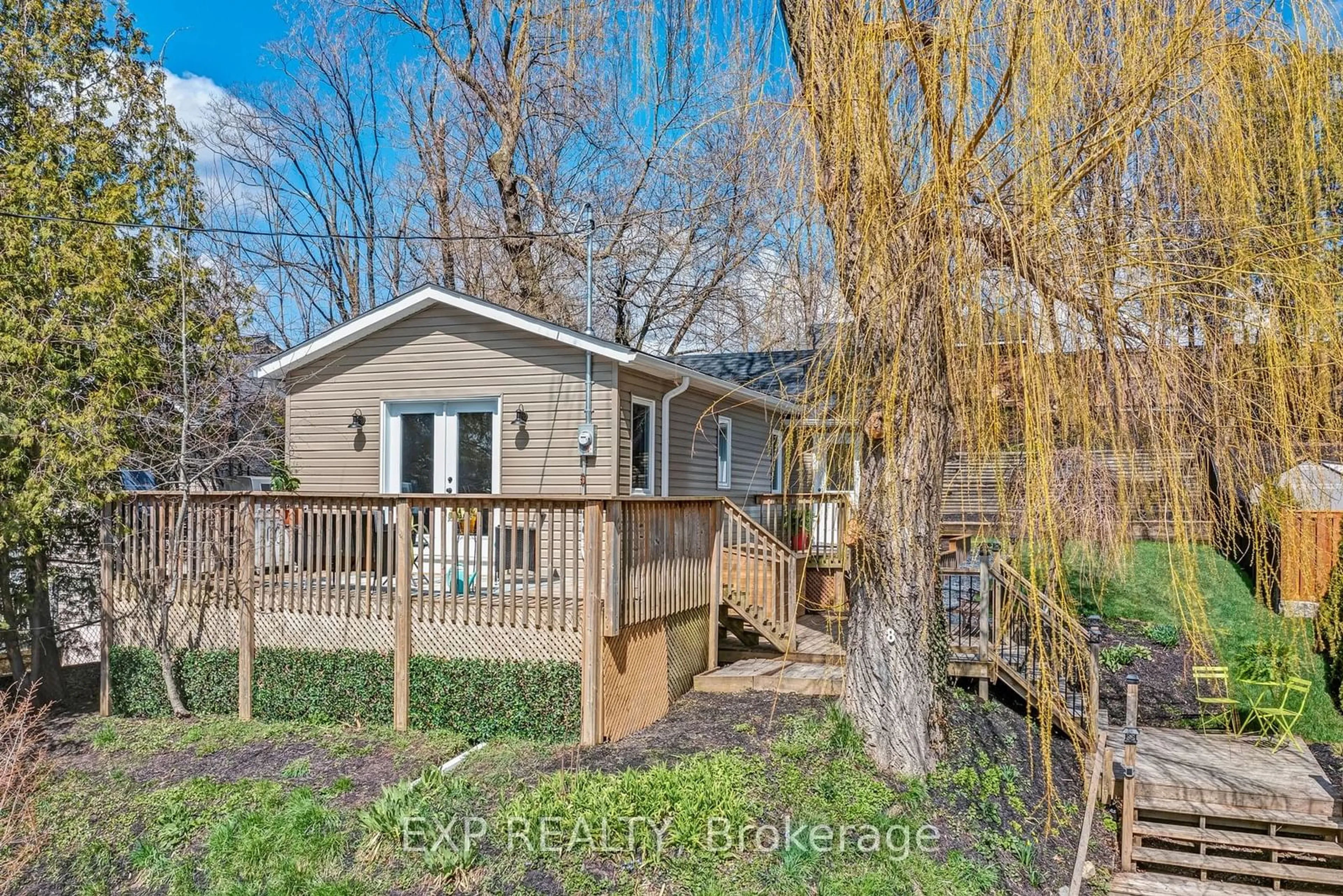 A pic from exterior of the house or condo, the fenced backyard for 8 Valley Rd, Whitchurch-Stouffville Ontario L4A 7X3