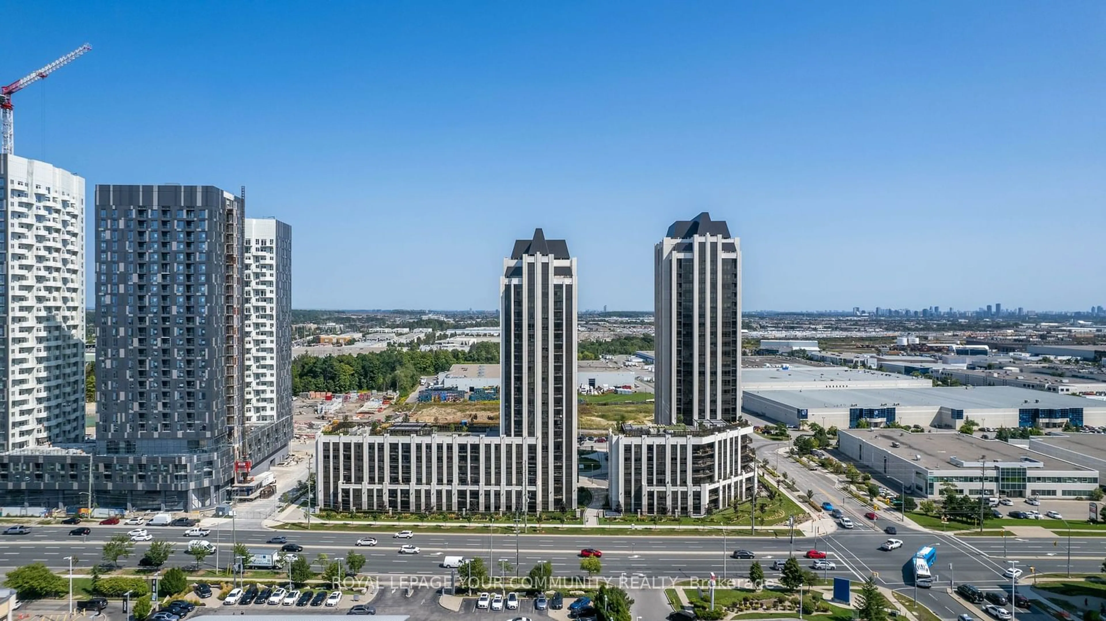 A pic from exterior of the house or condo, the view of city buildings for 9075 Jane St #1908, Vaughan Ontario L4K 0L7