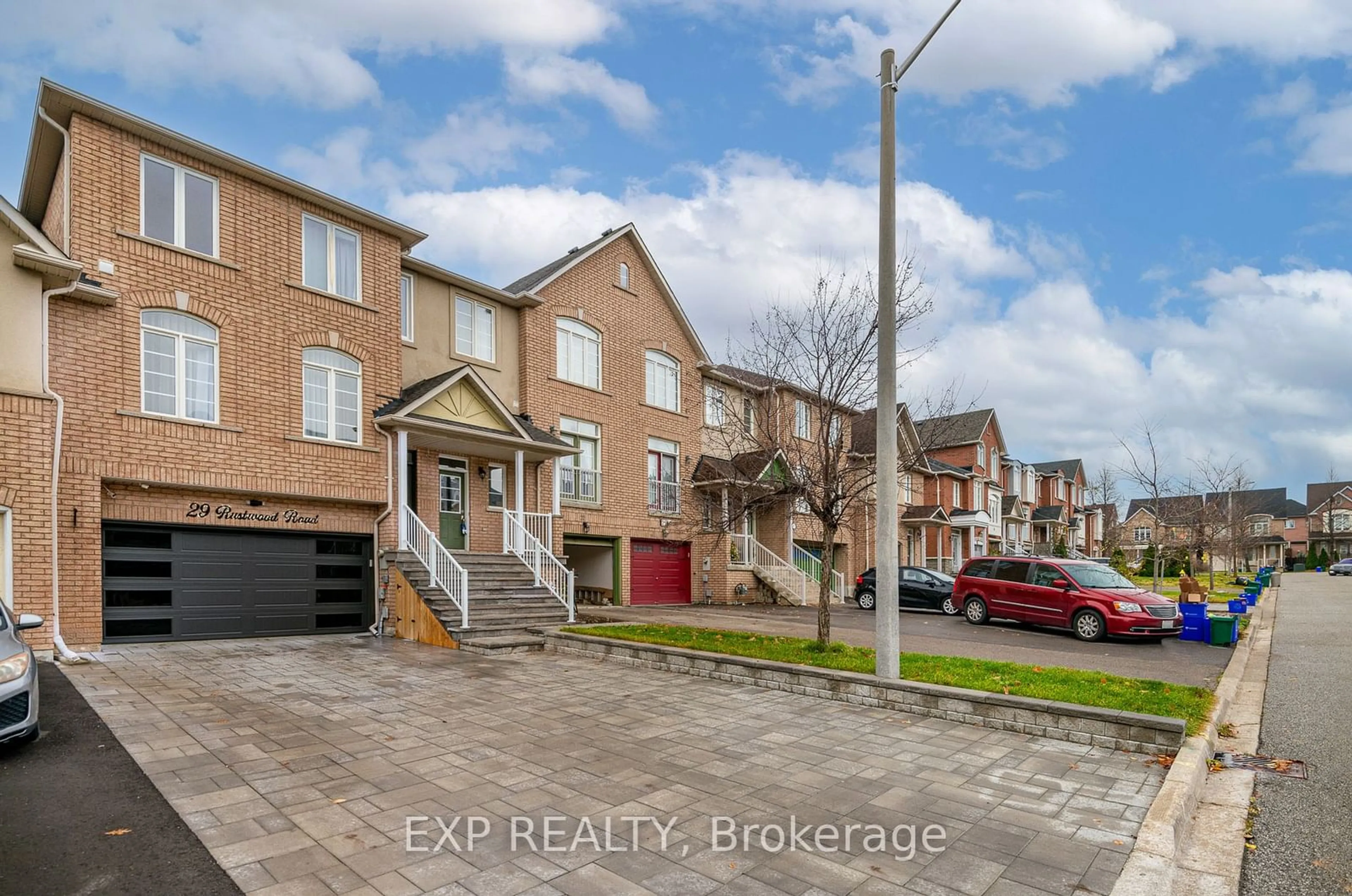 A pic from exterior of the house or condo, the street view for 29 Rustwood Rd, Vaughan Ontario L4J 9E5