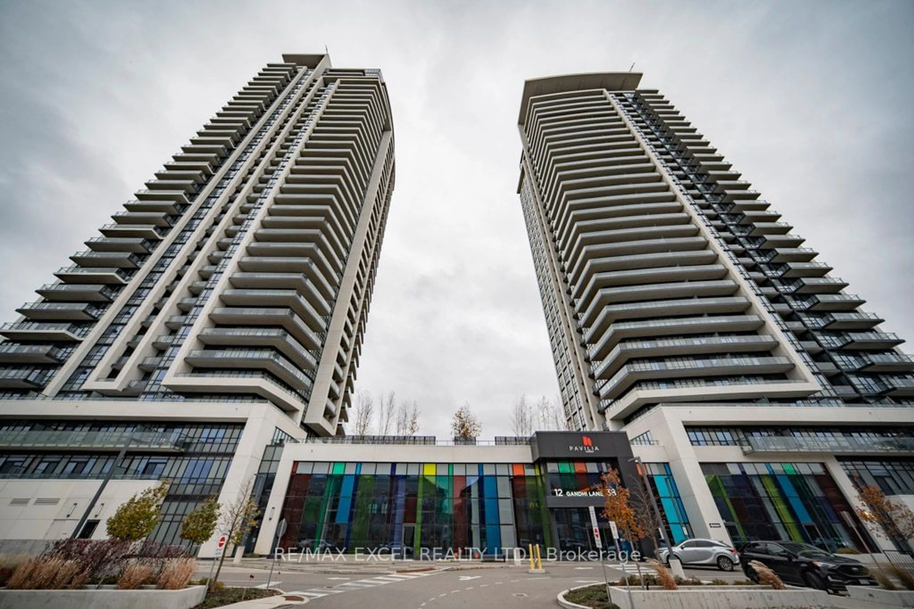 A pic from exterior of the house or condo, the front or back of building for 12 Gandhi Lane #1008, Markham Ontario L3T 0G8