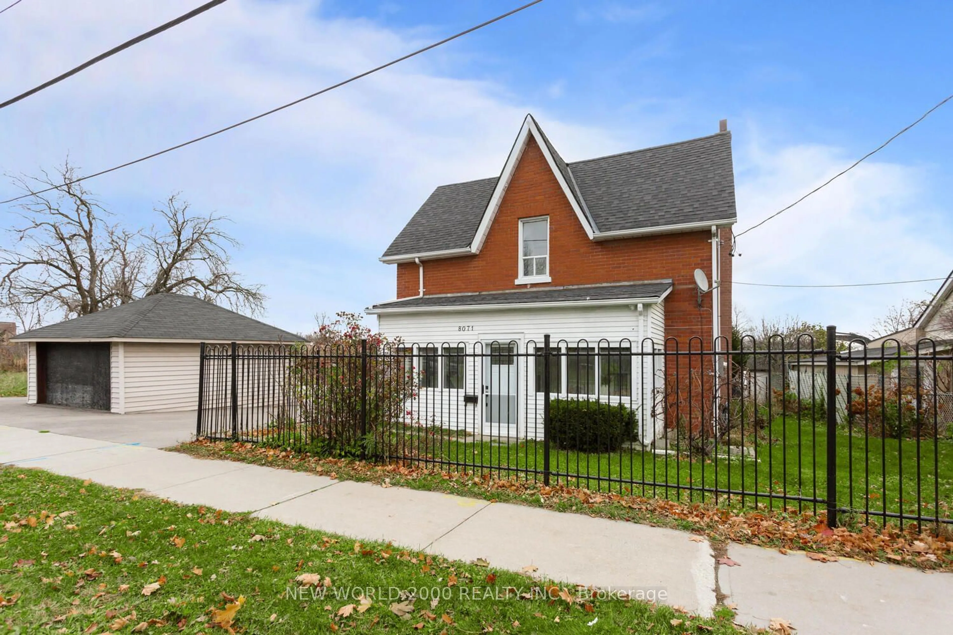 Frontside or backside of a home, the fenced backyard for 8071 Kipling Ave, Vaughan Ontario L4L 2A2