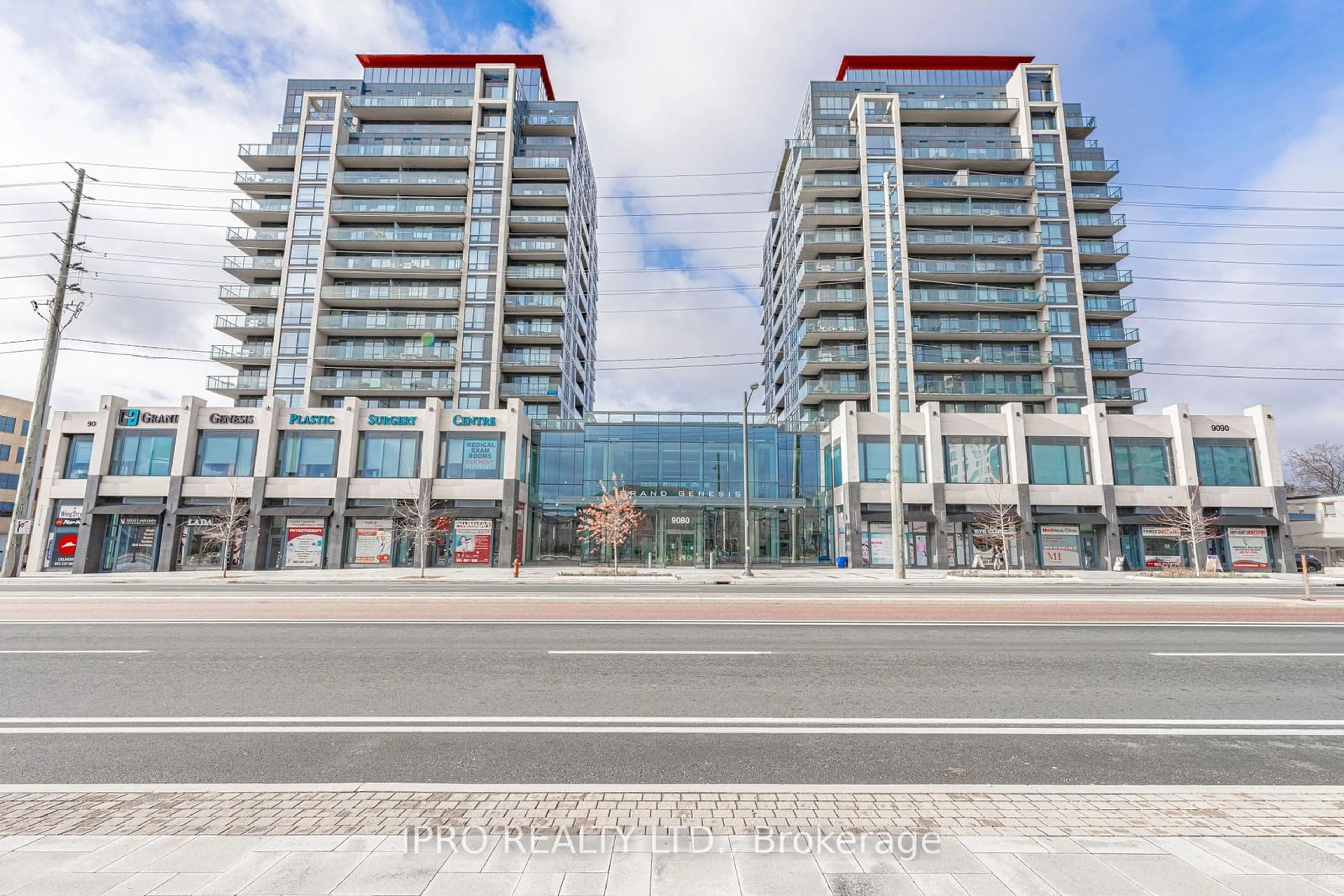 A pic from exterior of the house or condo, the street view for 9088 Yonge St. St #205, Richmond Hill Ontario L4C 0Y6