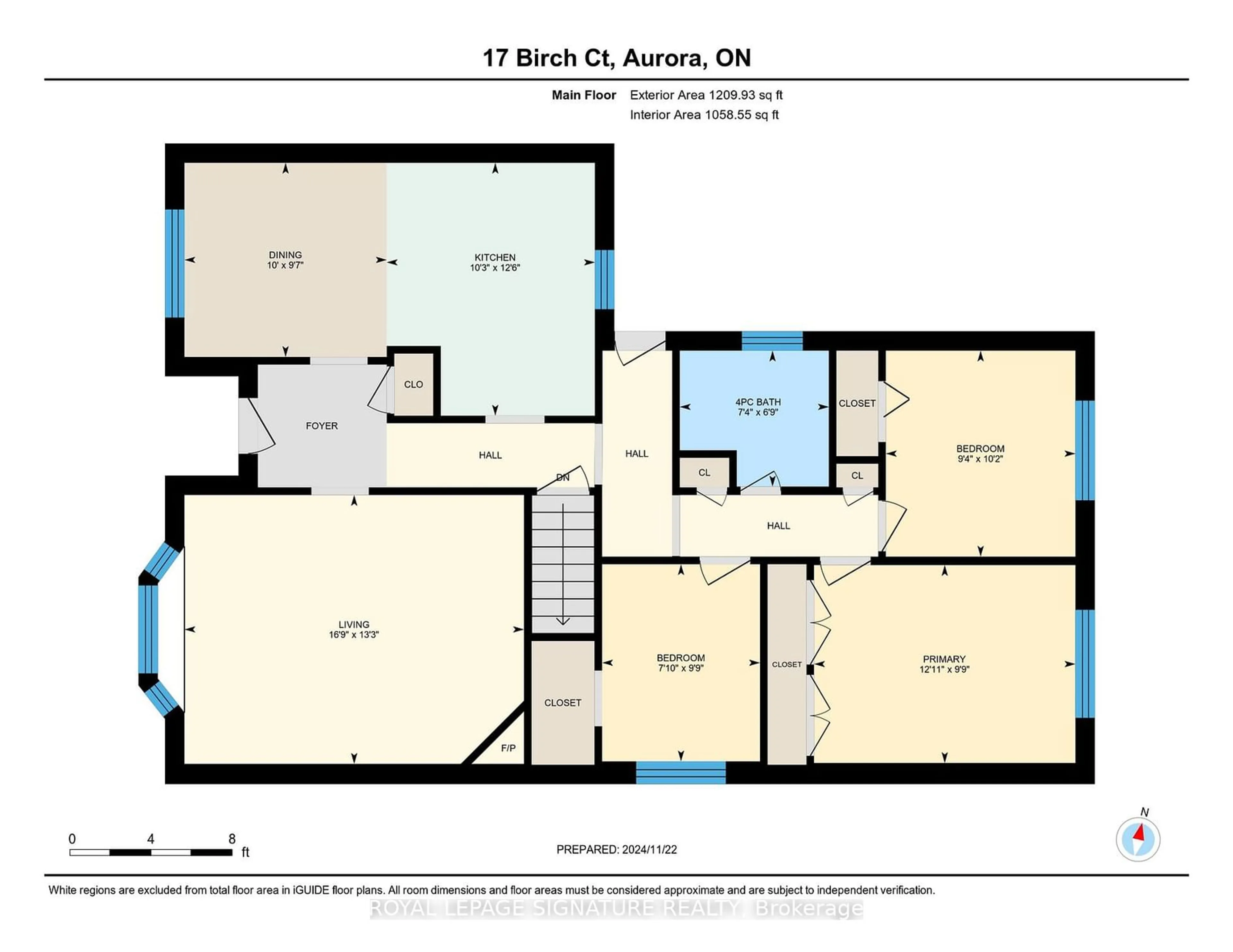 Floor plan for 17 Birch Crt, Aurora Ontario L4K 3K1