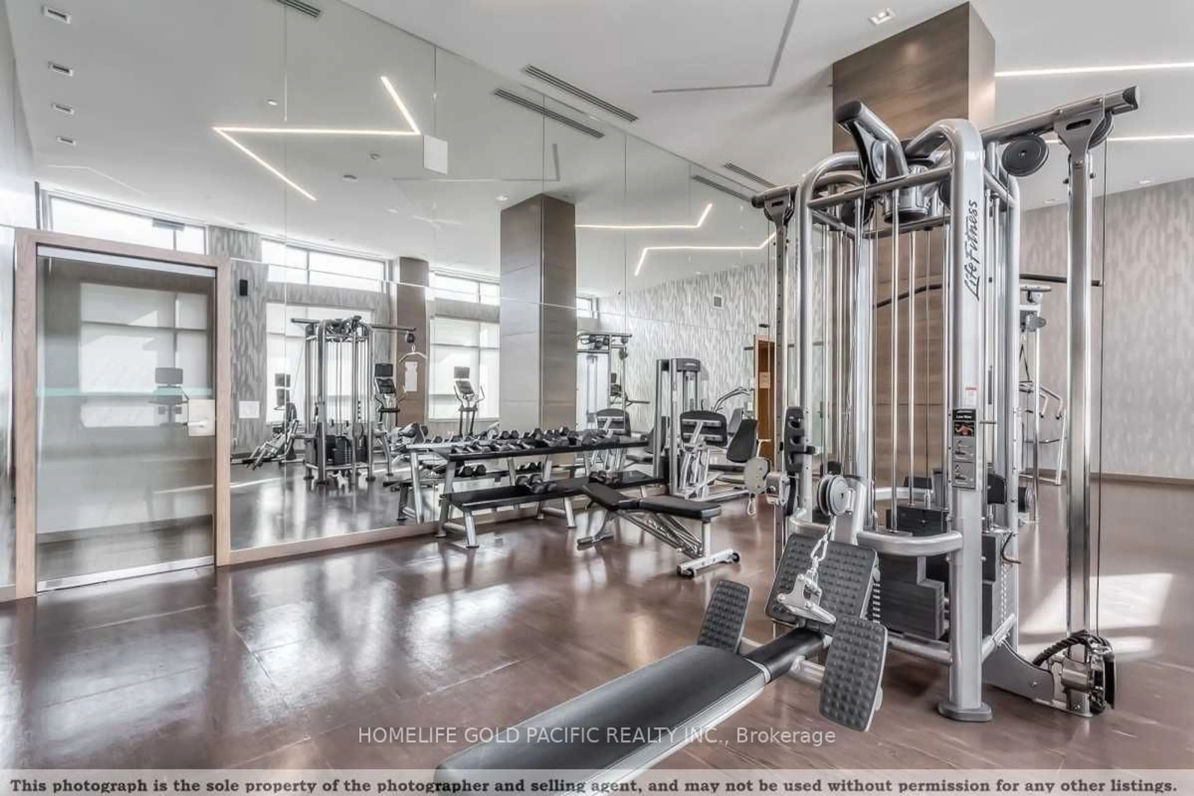 Gym or fitness room, wood floors for 28 Uptown Dr #601, Markham Ontario L3R 9R1