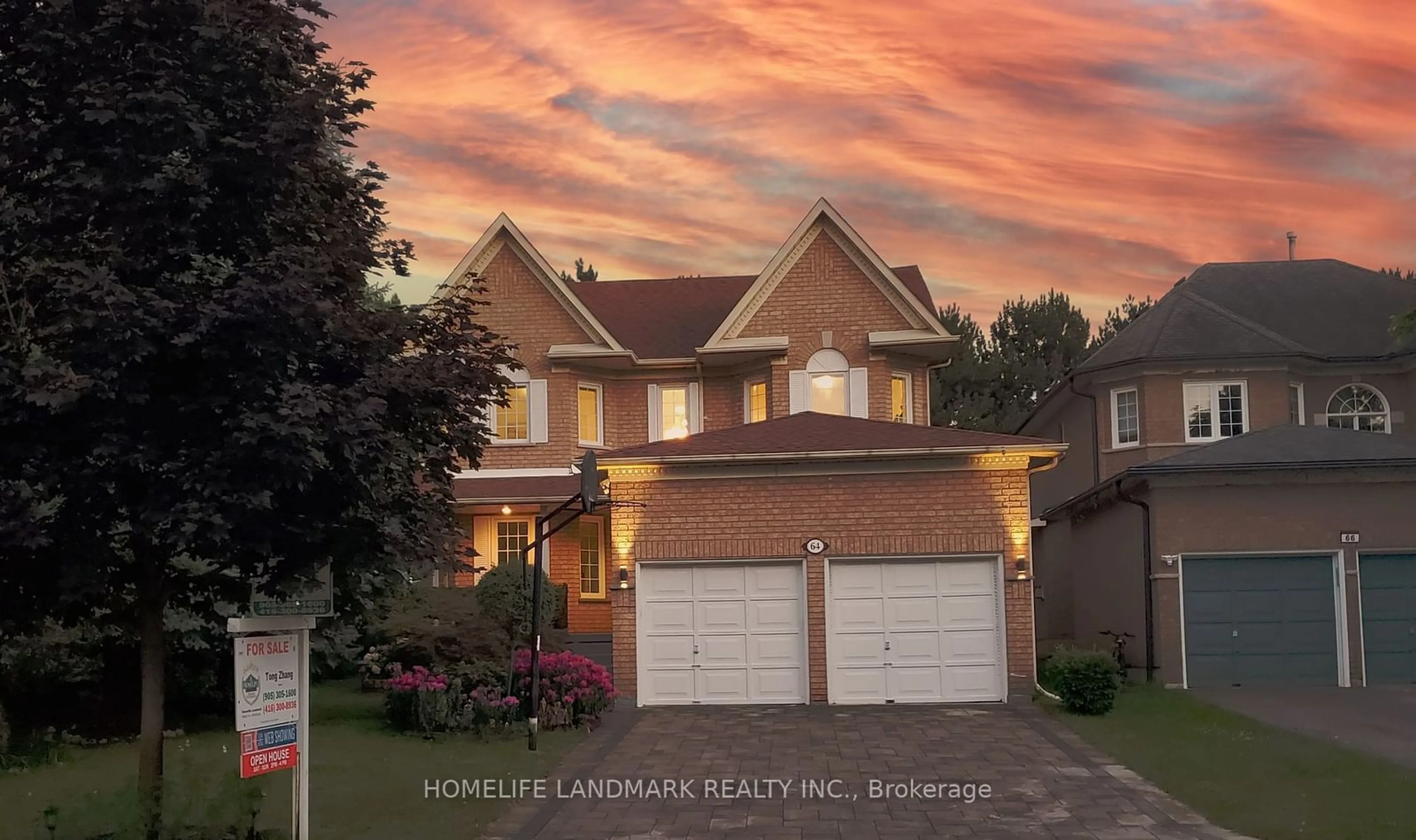 Frontside or backside of a home, the street view for 64 Bradgate Dr, Markham Ontario L3T 7L9