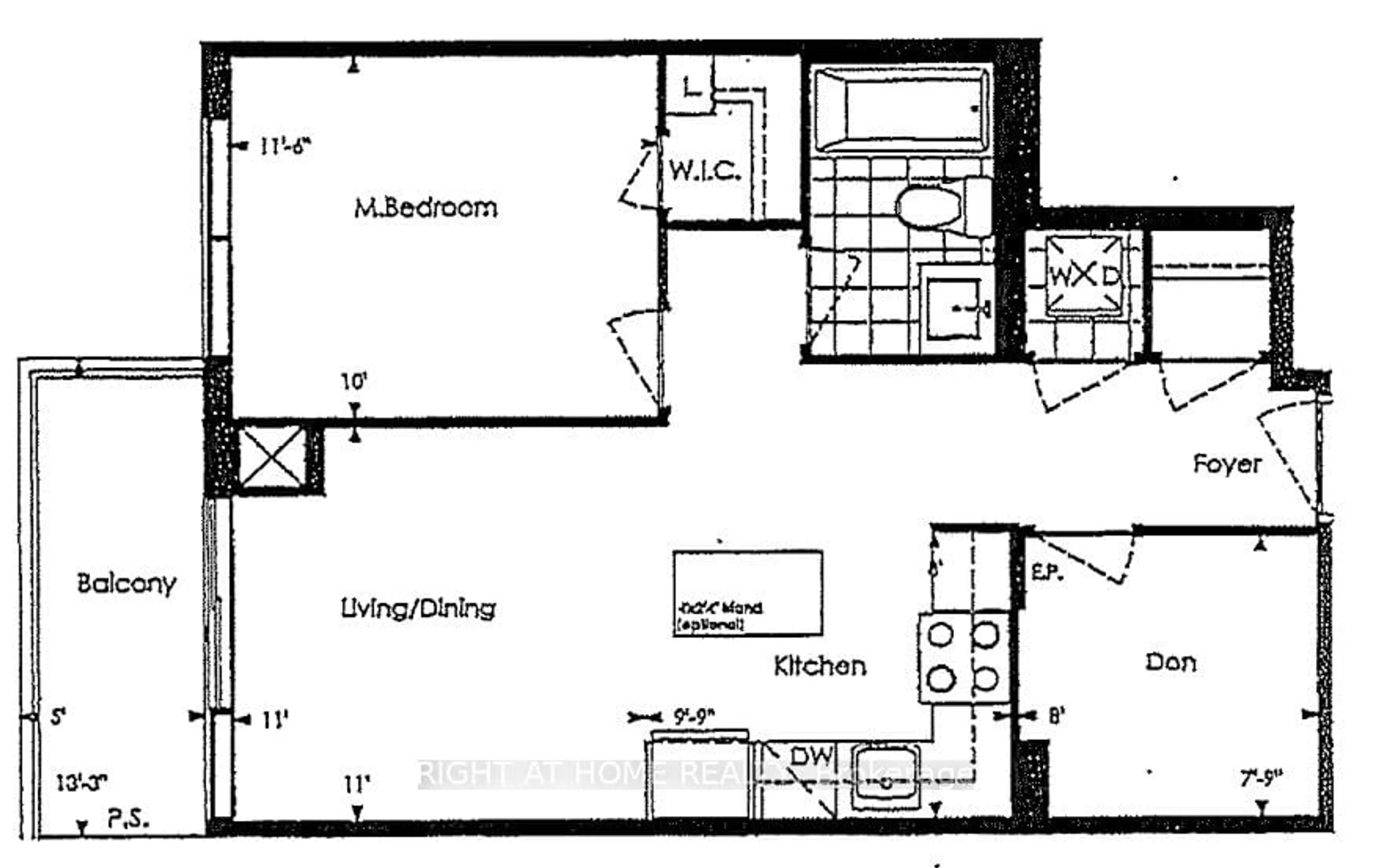 Floor plan for 85 Oneida Cres #616, Richmond Hill Ontario L4B 0H4