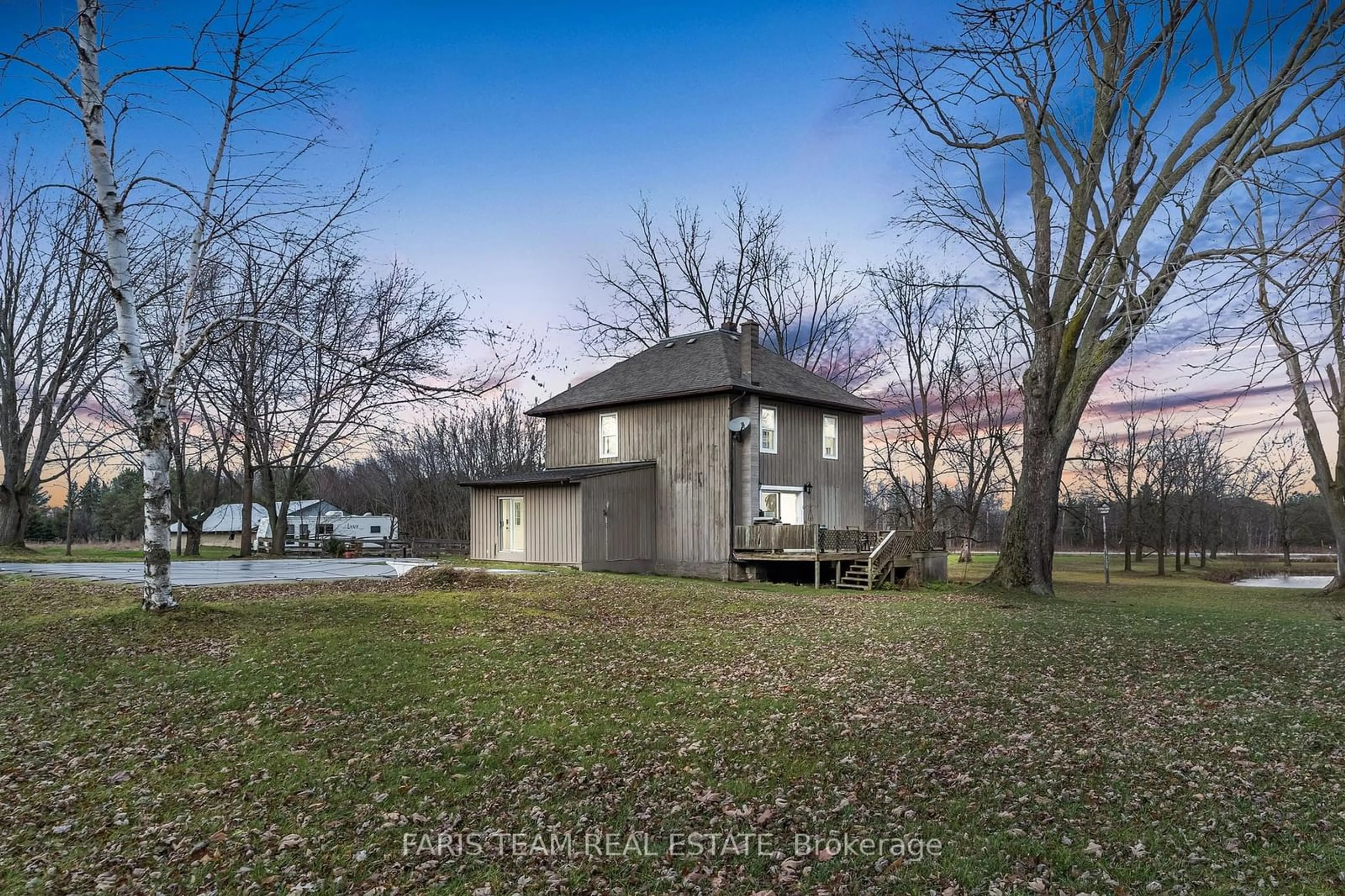 A pic from exterior of the house or condo, the fenced backyard for 7884 County Road 13, Adjala-Tosorontio Ontario L0M 1M0