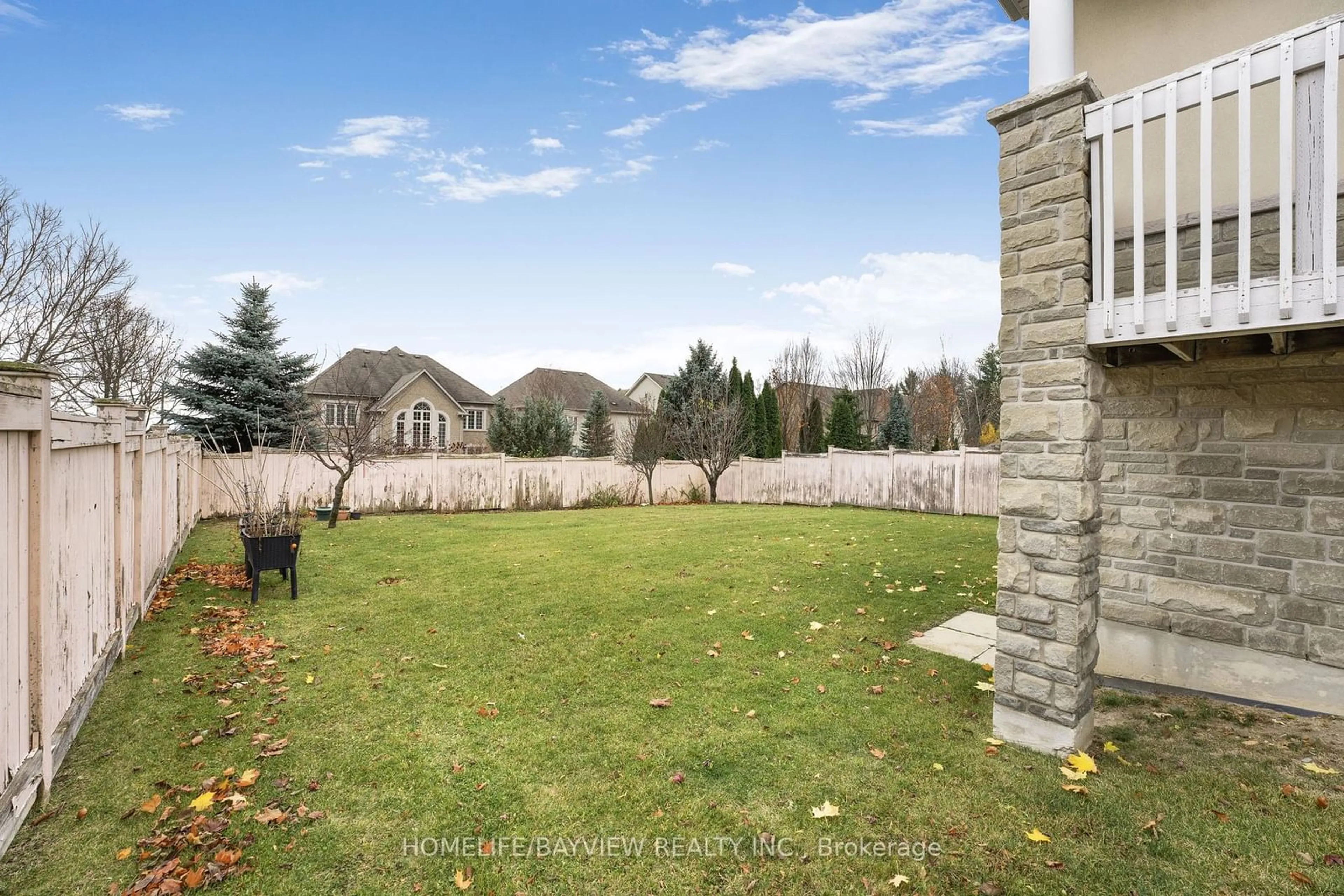 Patio, the fenced backyard for 1 Sweet Valerie Crt, Vaughan Ontario L6A 0C6