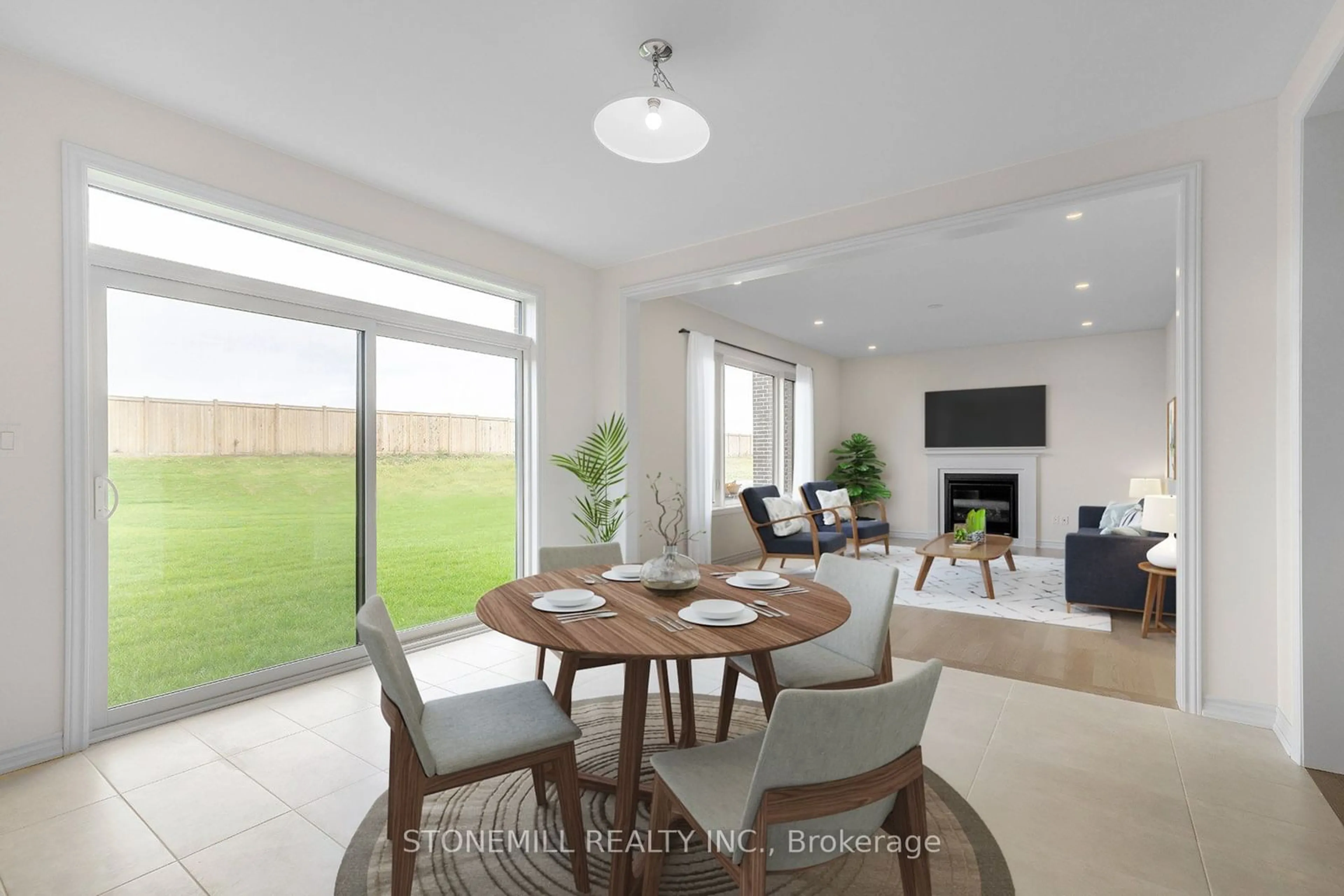 Dining room, ceramic floors, cottage for 52 Henderson St, Essa Ontario L0M 1B0