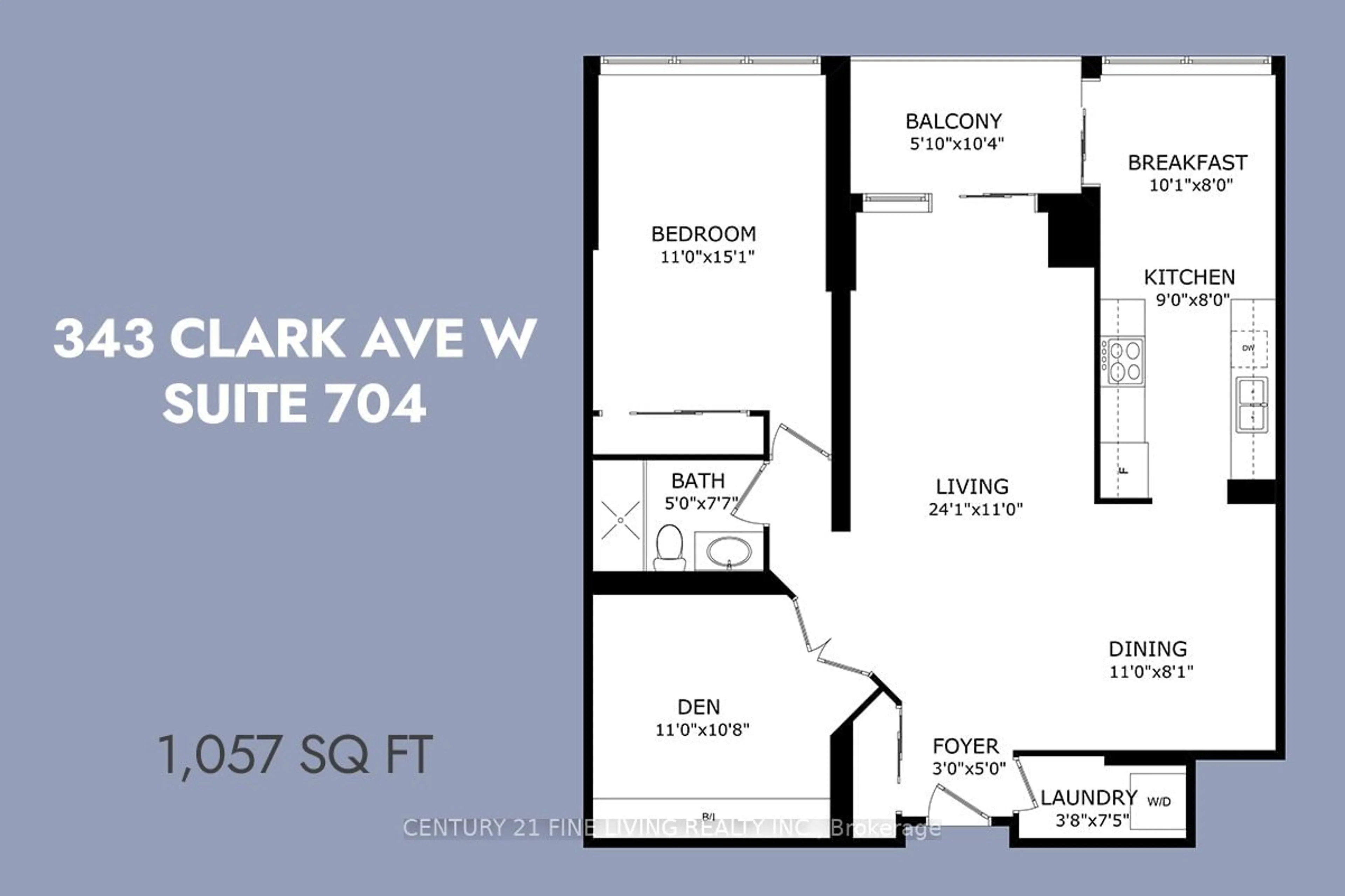 Floor plan for 343 Clark Ave #704, Vaughan Ontario L4J 7K5