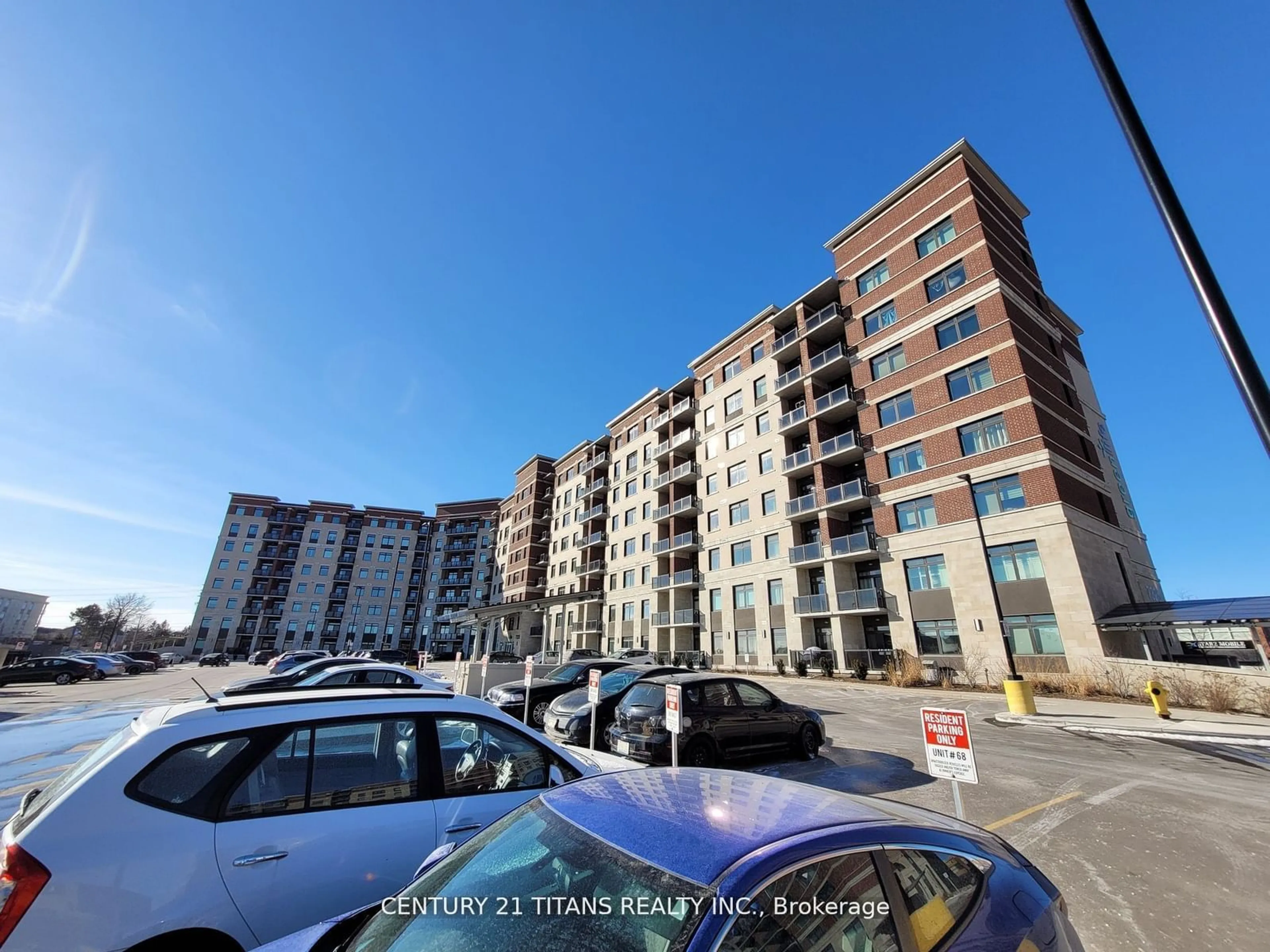 A pic from exterior of the house or condo, the street view for 7325 Markham Rd #220, Markham Ontario L3S 3J9