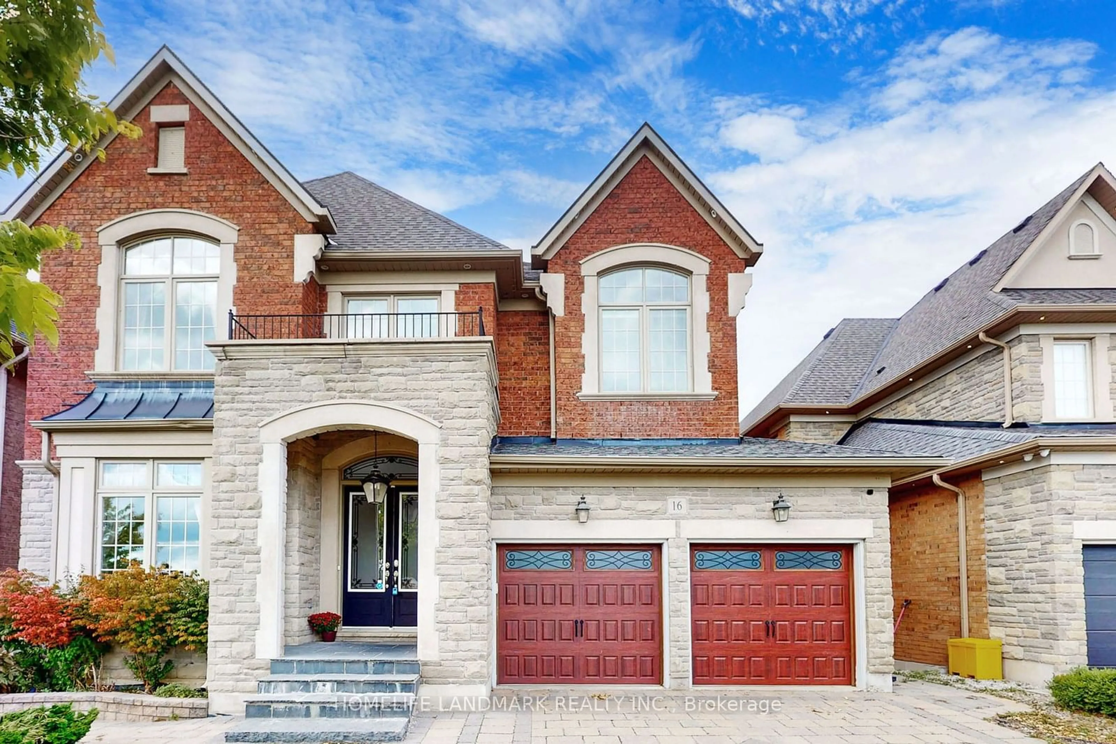 Home with brick exterior material for 16 Hailsham Crt, Vaughan Ontario L4H 3N8