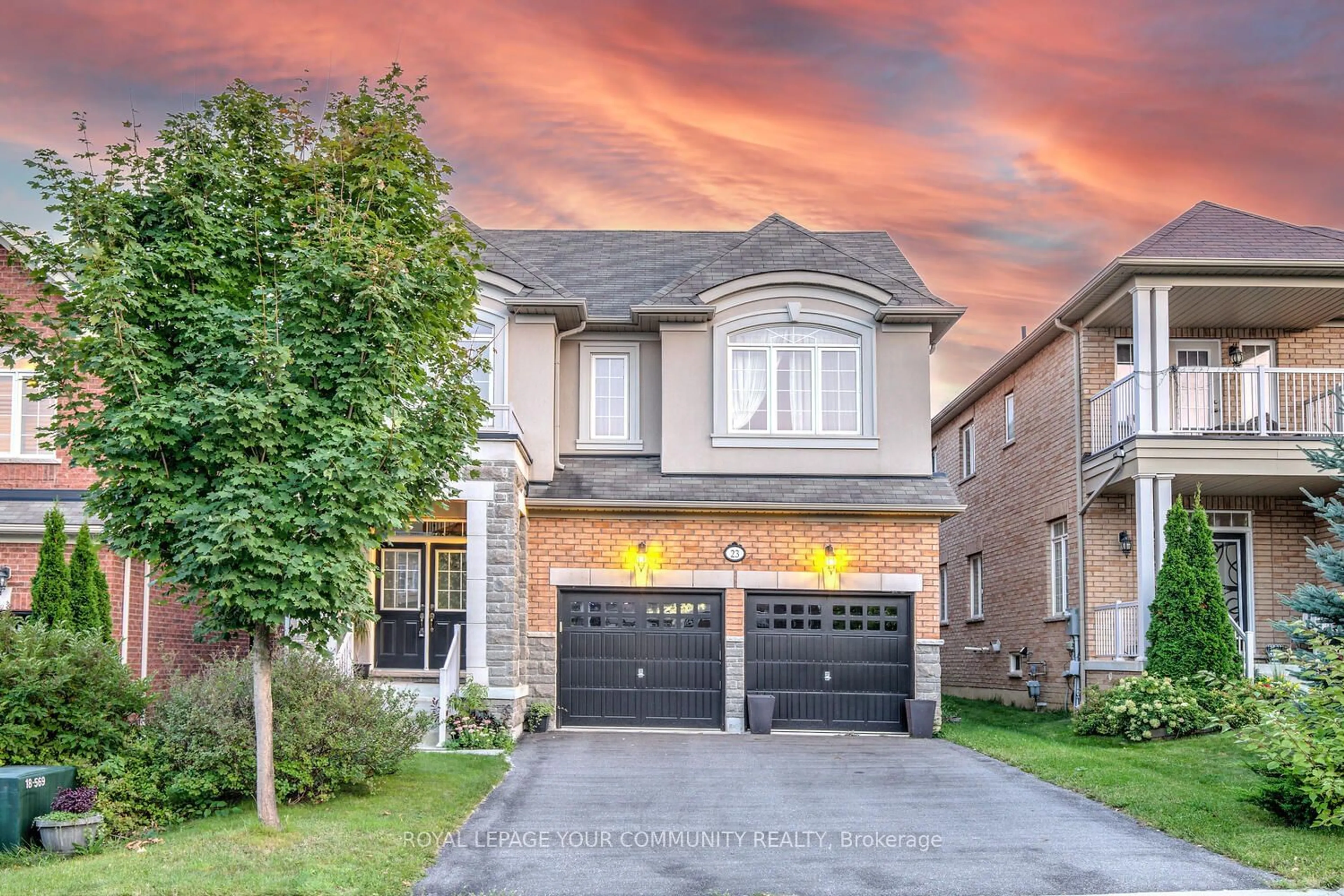 Frontside or backside of a home, the street view for 23 Barletta Dr, Vaughan Ontario L6A 4H5