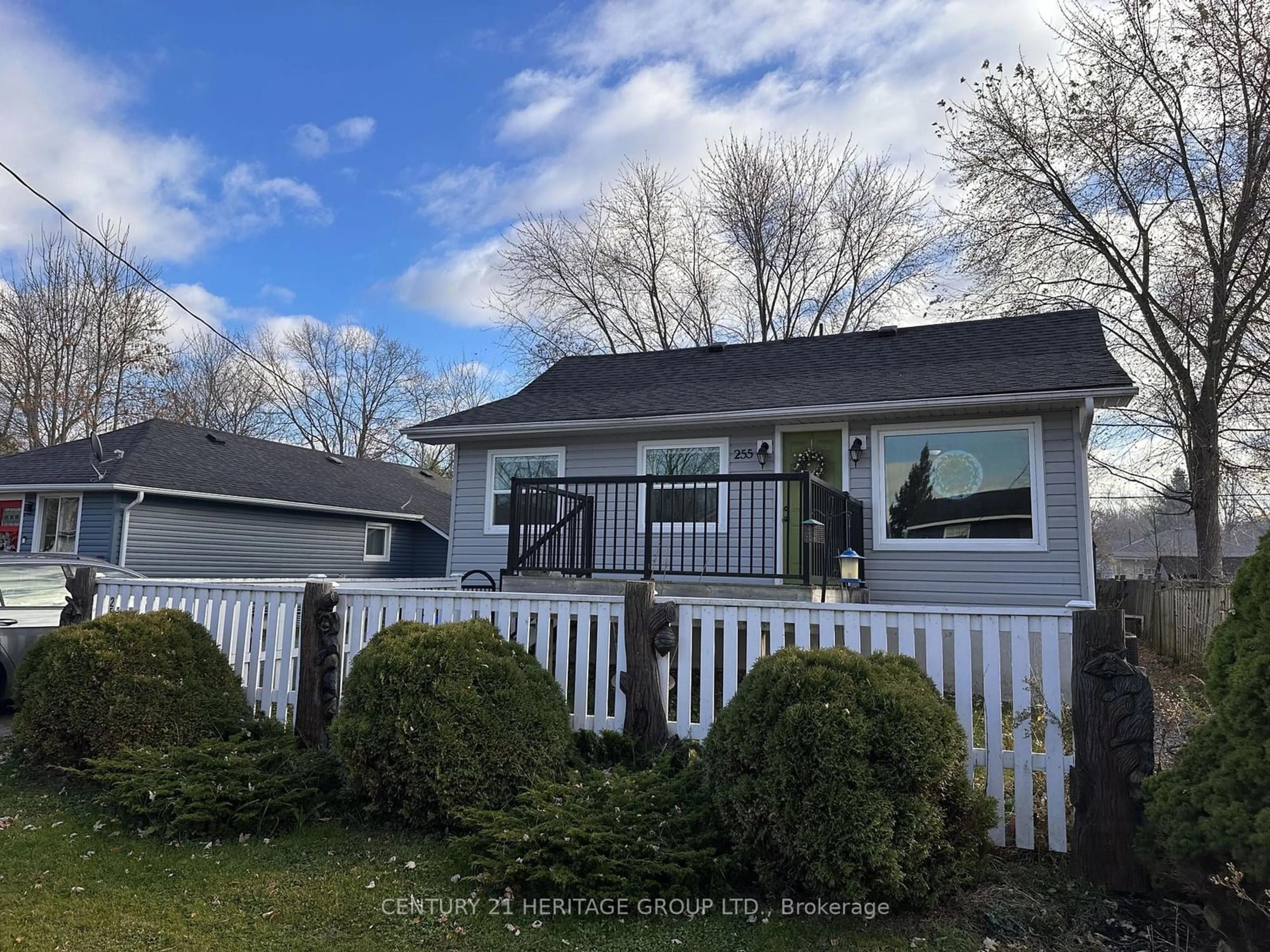 Frontside or backside of a home, the fenced backyard for 255 Pine Beach Dr, Georgina Ontario L4P 2V7