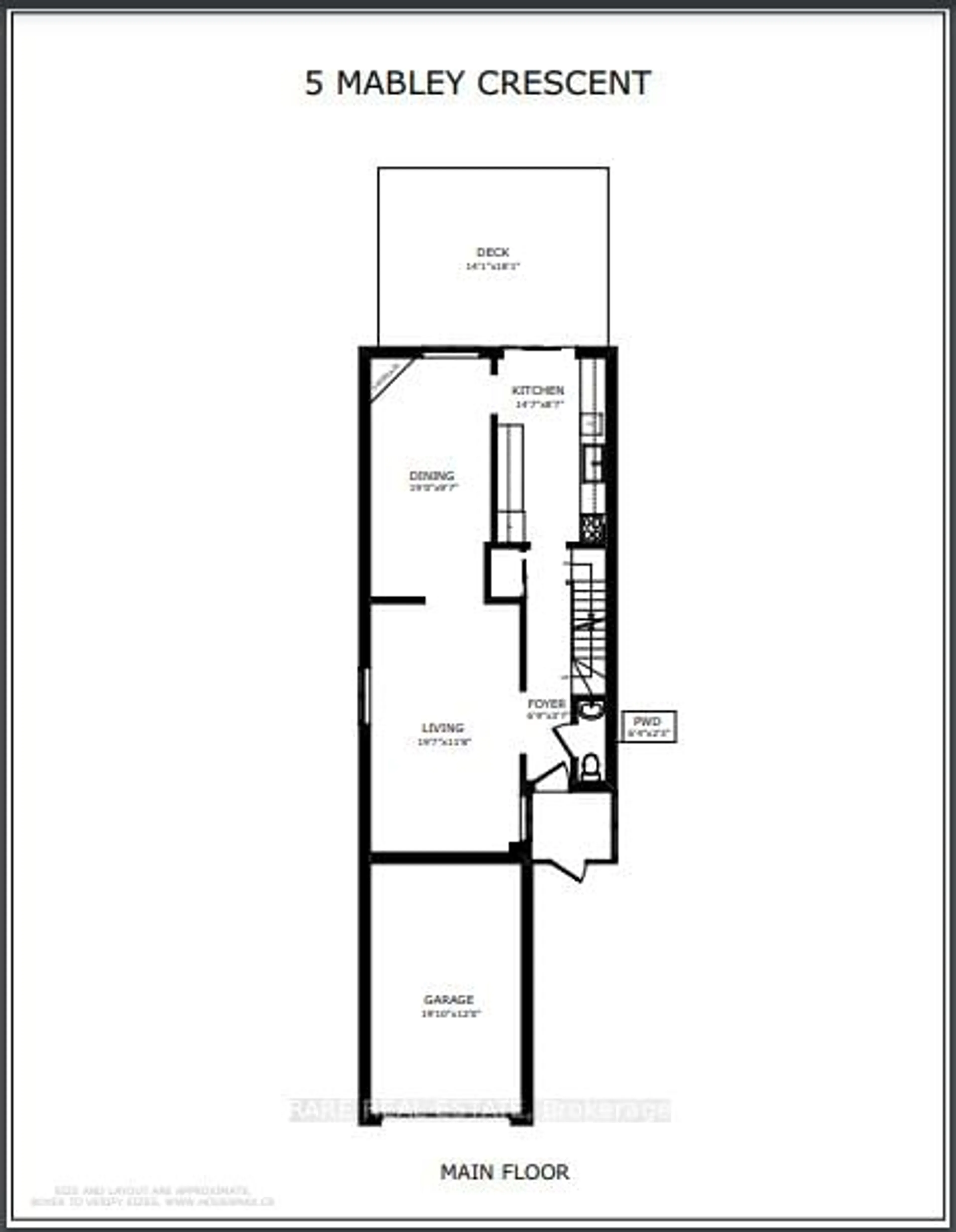 Floor plan for 5 Mabley Cres, Vaughan Ontario L4J 2Z7