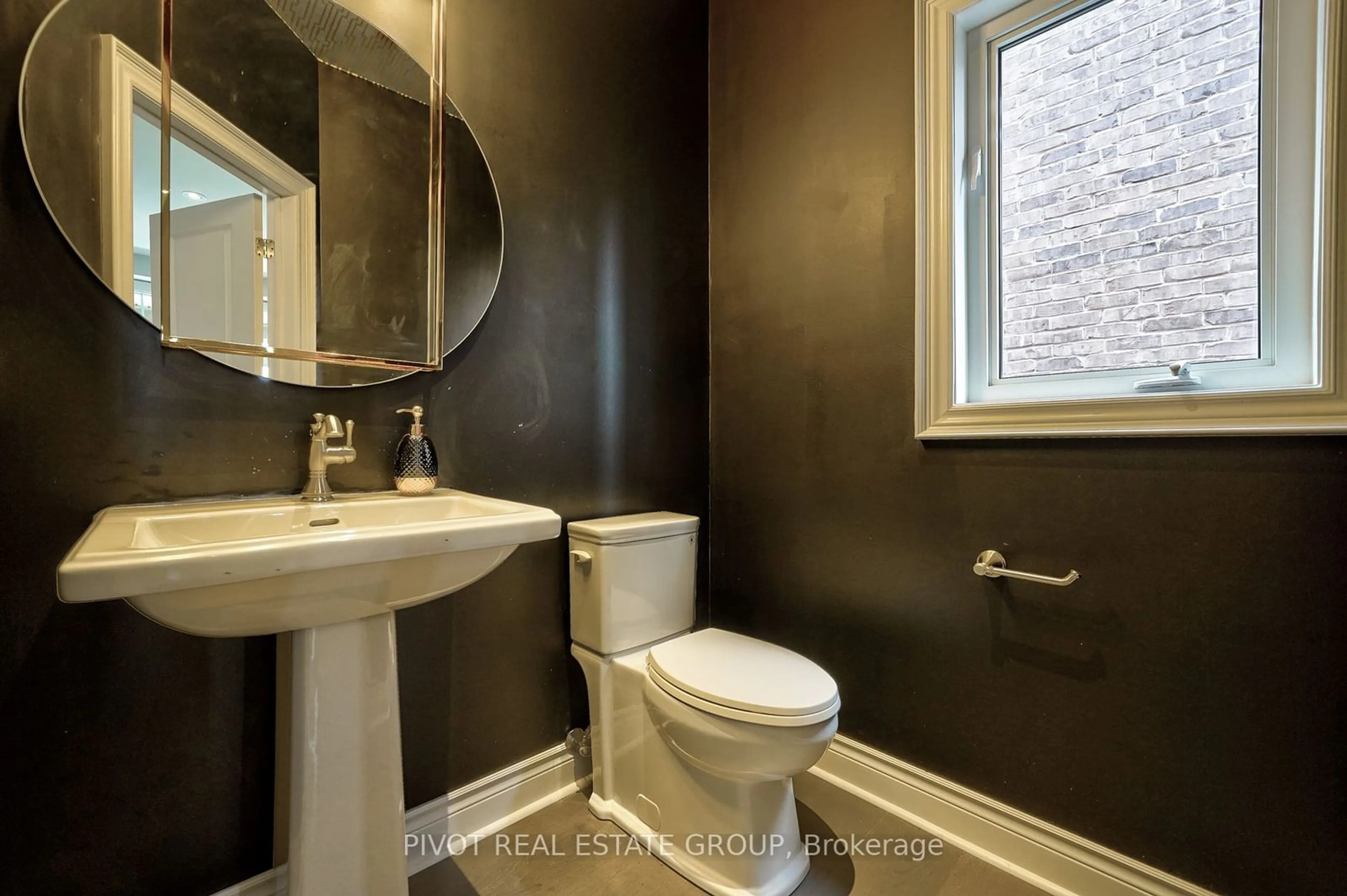 Contemporary bathroom, wood floors for 17 Countryside St, Markham Ontario L6B 0K8