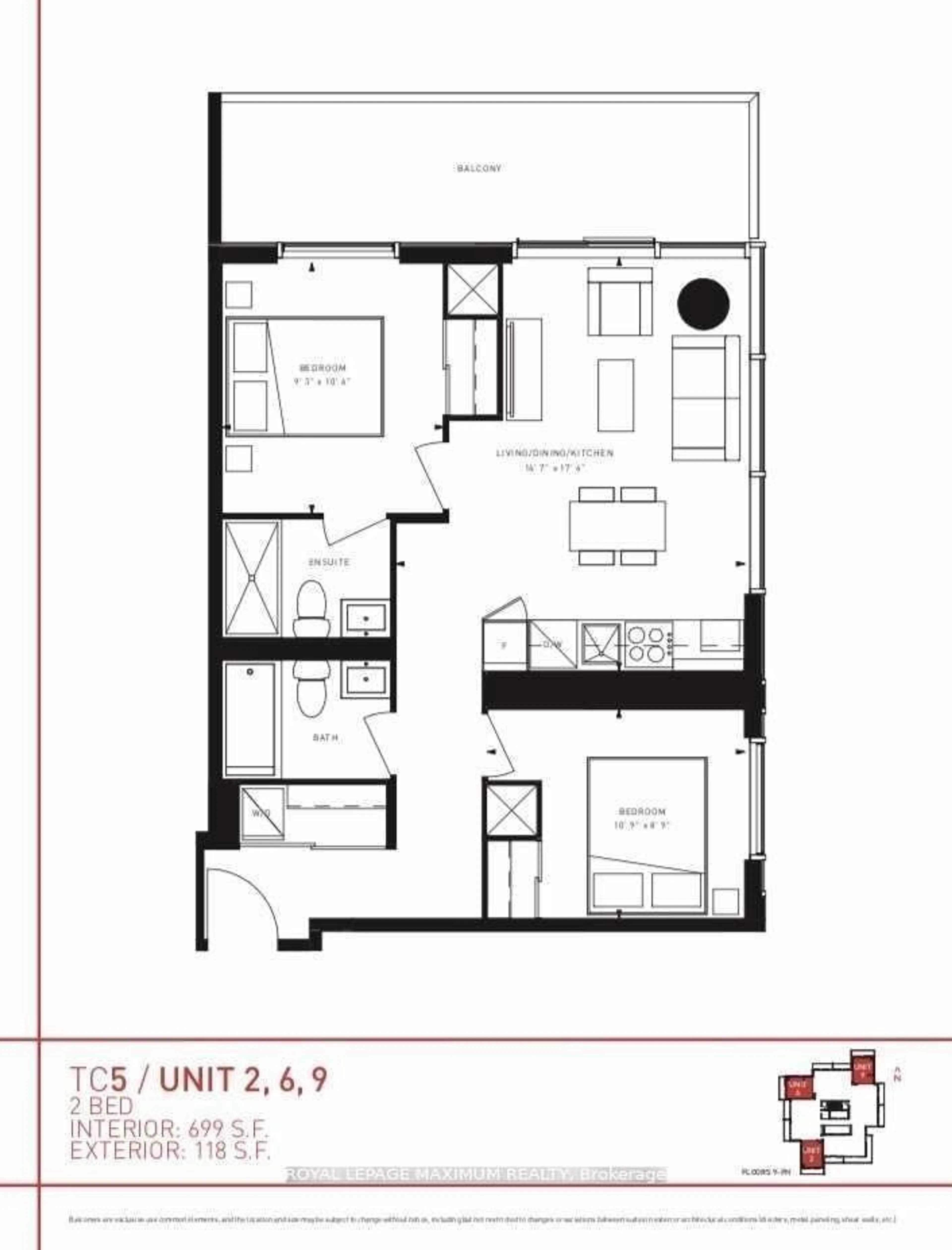 Floor plan for 7890 Jane St #4102, Vaughan Ontario L4K 0K9