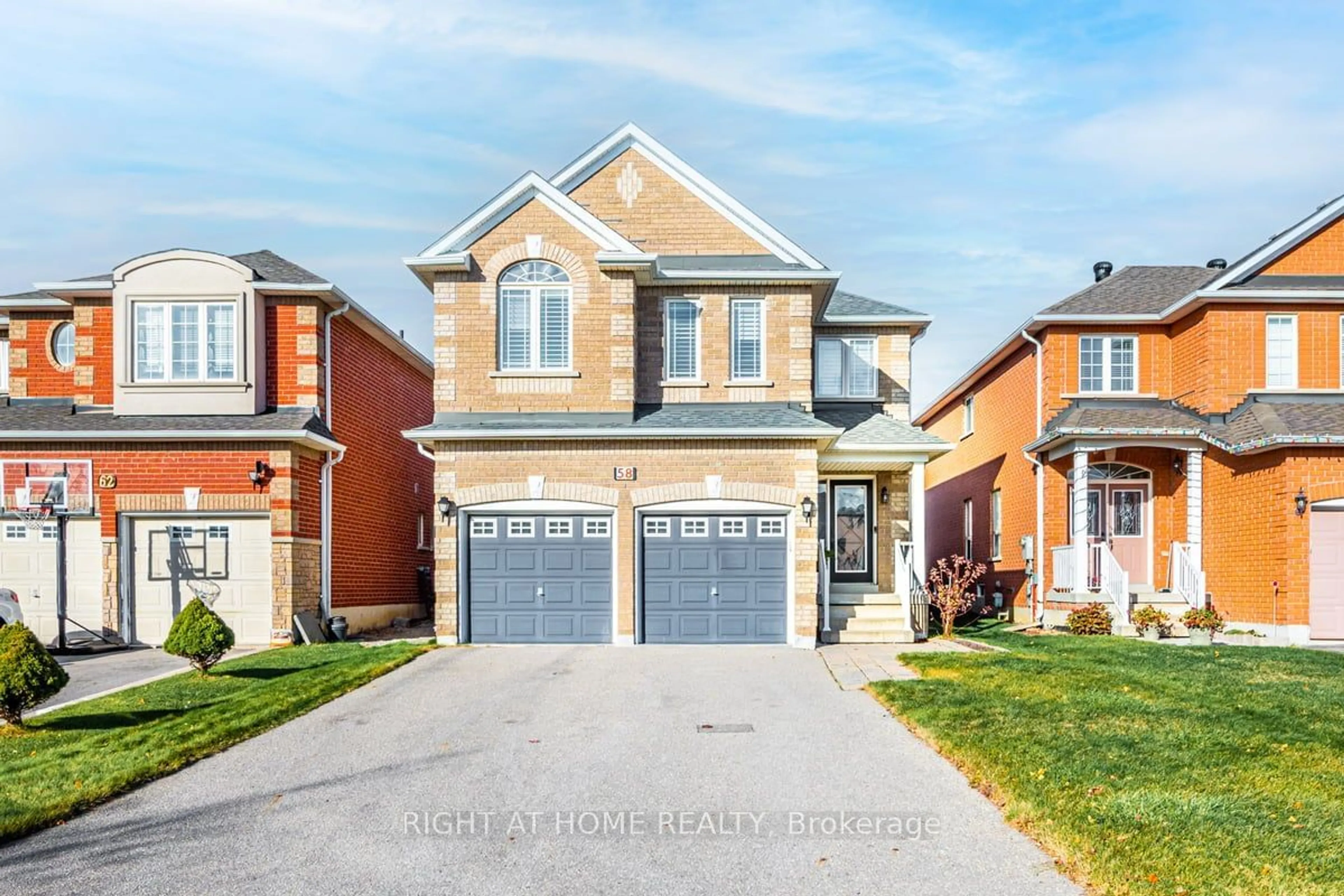 Frontside or backside of a home, the street view for 58 Falvo St, Vaughan Ontario L6A 4A5