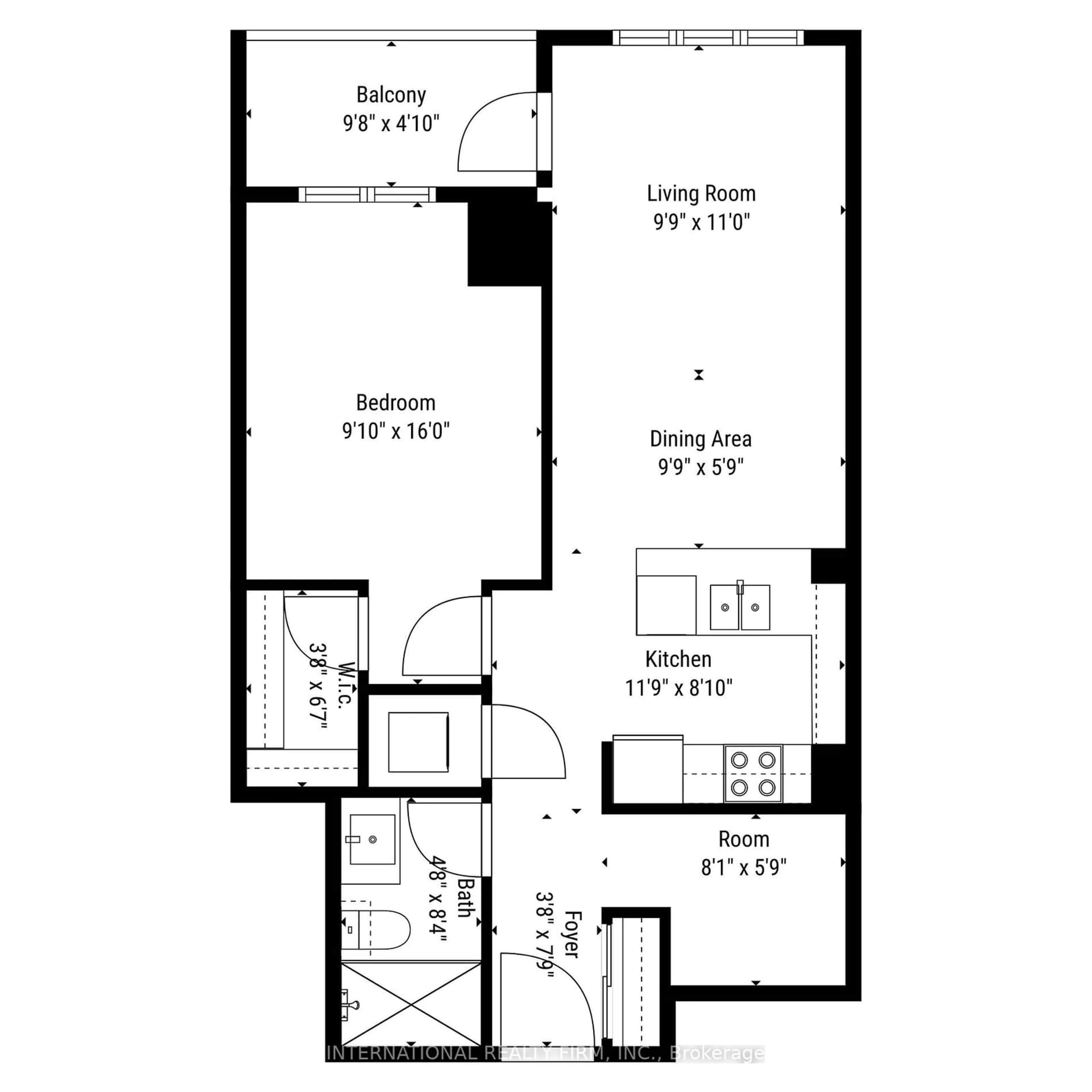 Floor plan for 9582 Markham Rd #1107, Markham Ontario L6E 0T4