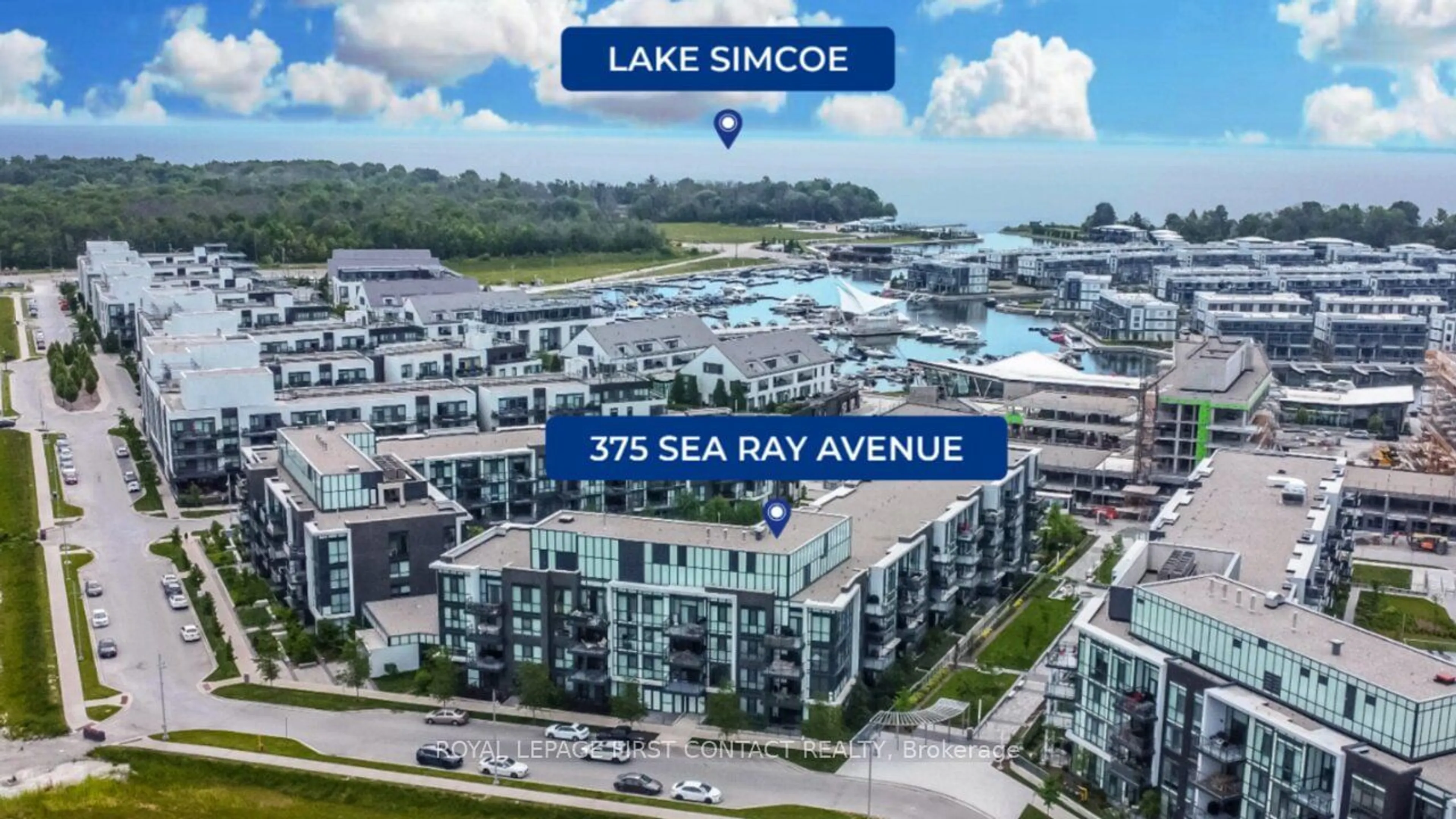 A pic from exterior of the house or condo, lake for 375 Sea Ray Ave #410, Innisfil Ontario L9S 0N9