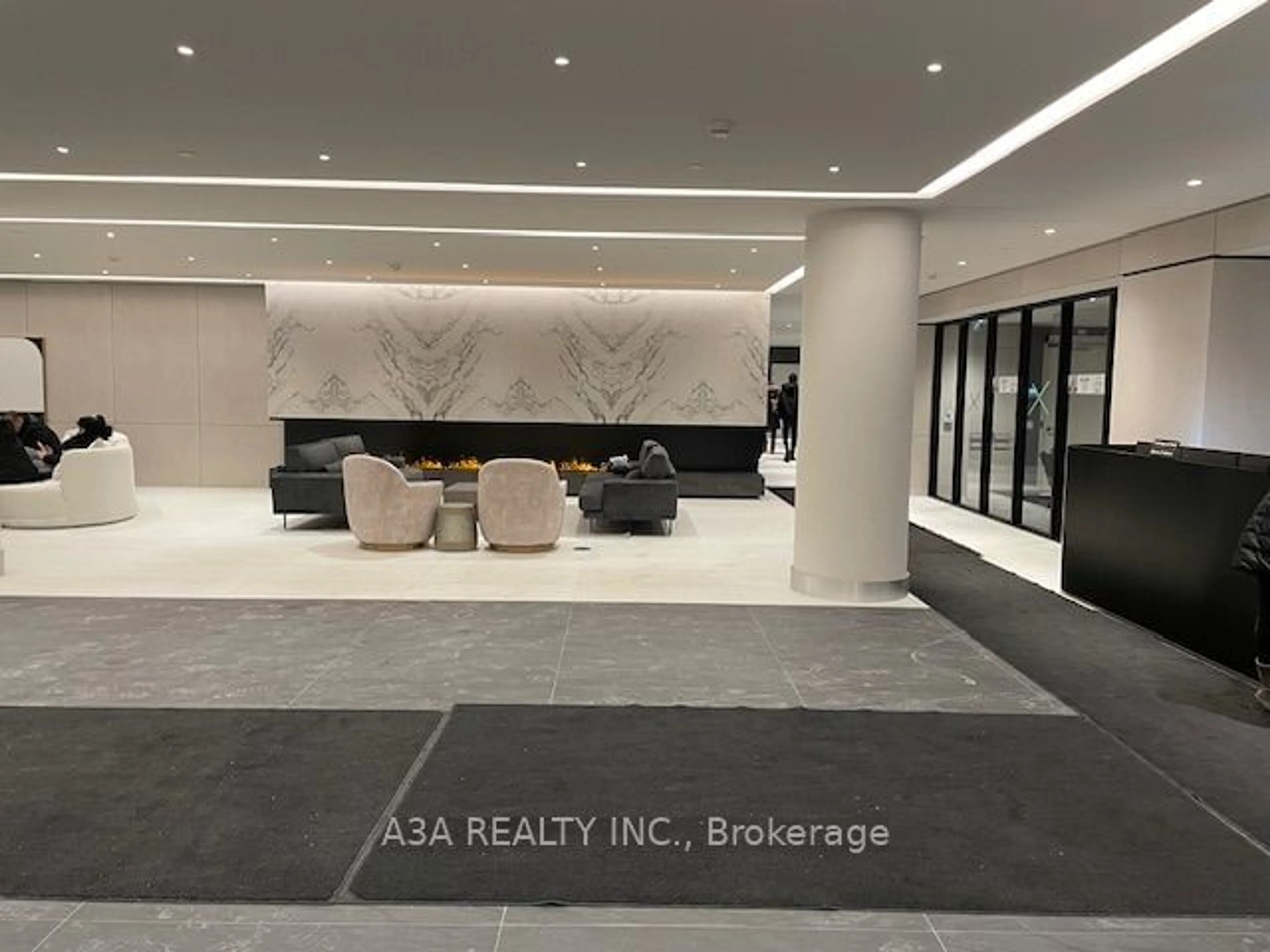 Indoor lobby, ceramic floors for 50 Upper Mall Way #B-2111, Vaughan Ontario L4J 0L8