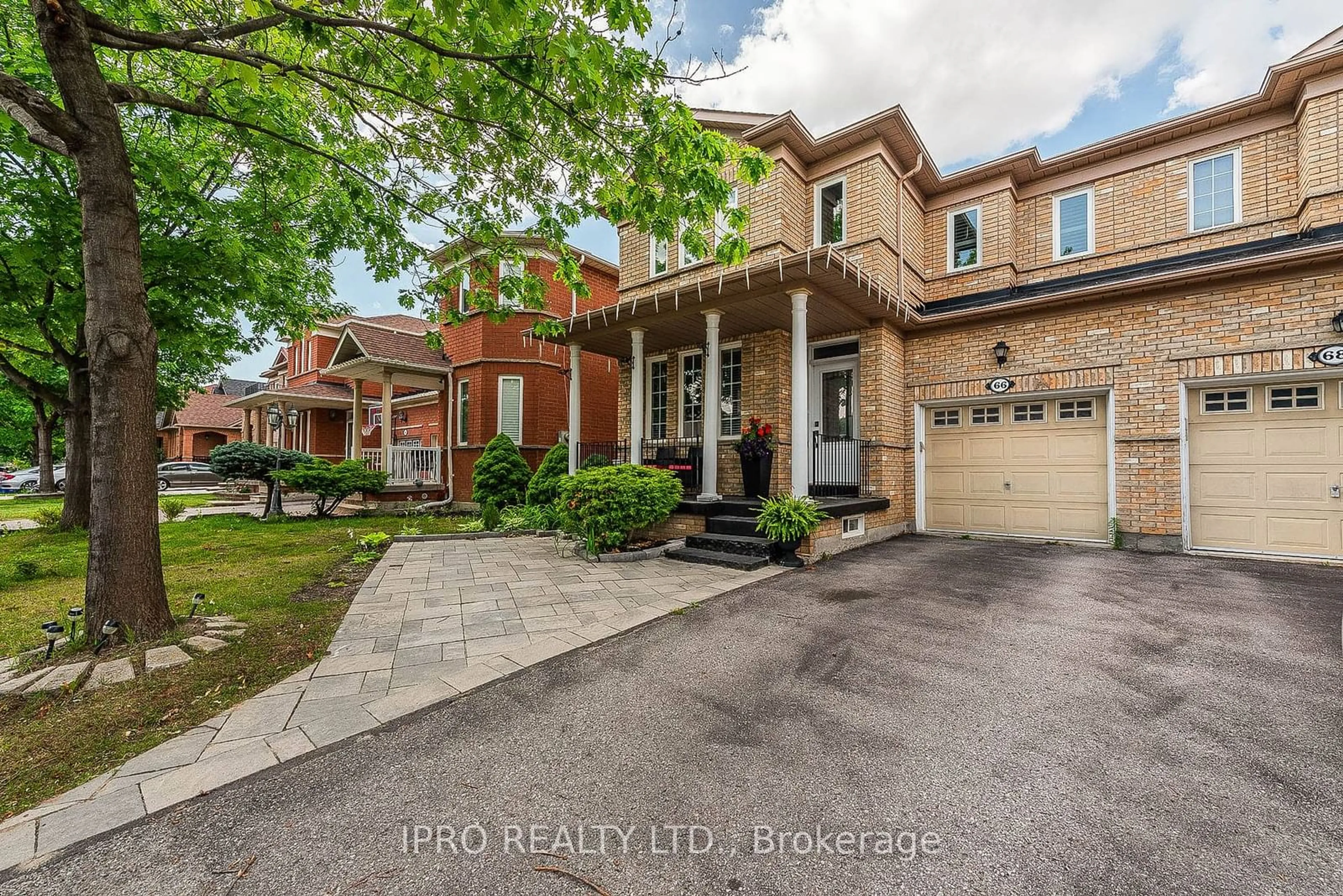 Home with brick exterior material for 66 Skylark Dr, Vaughan Ontario L4H 2C4