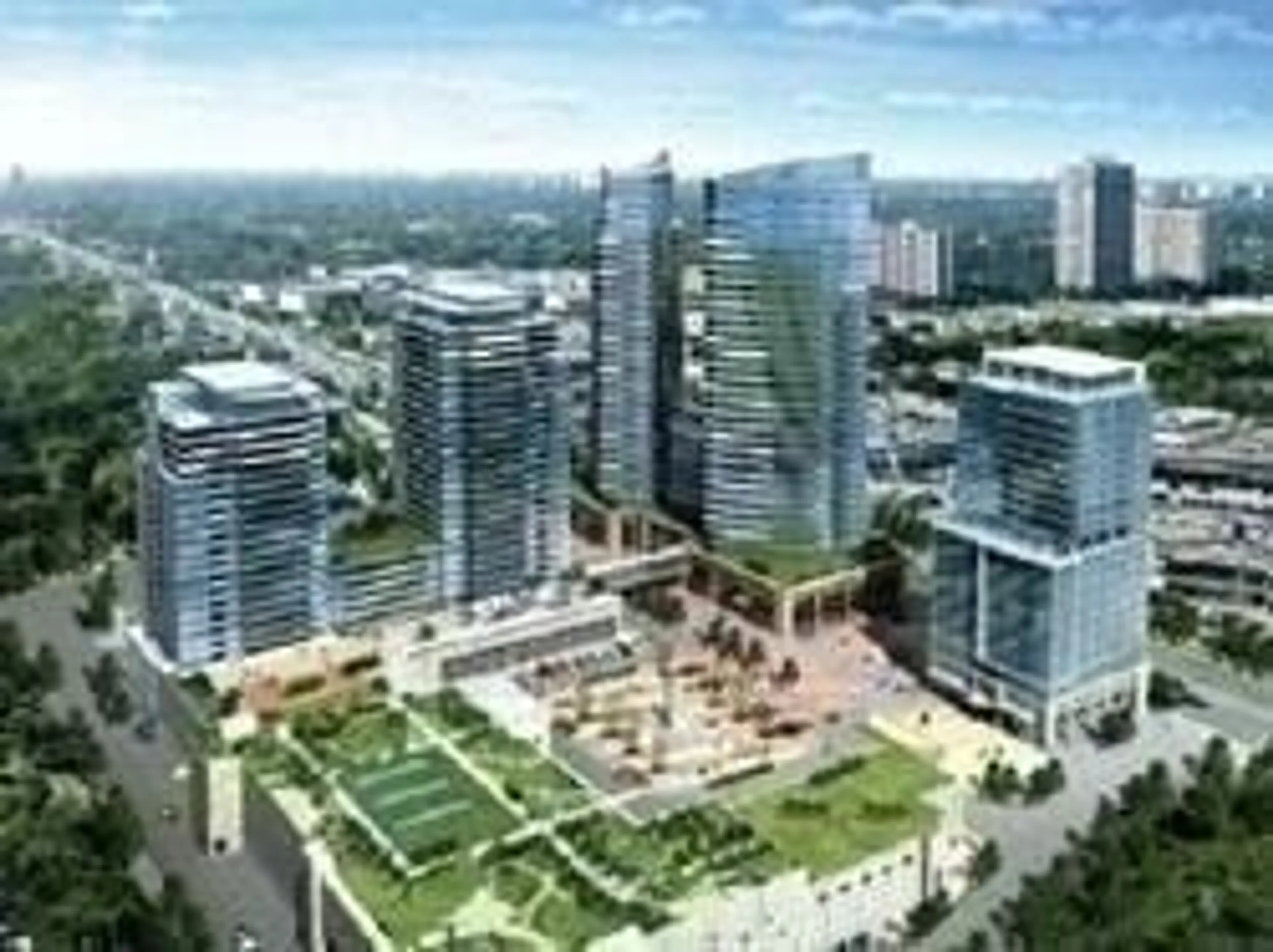 A pic from exterior of the house or condo, the view of city buildings for 7171 Yonge St #LPH3-05, Markham Ontario L3T 0C5