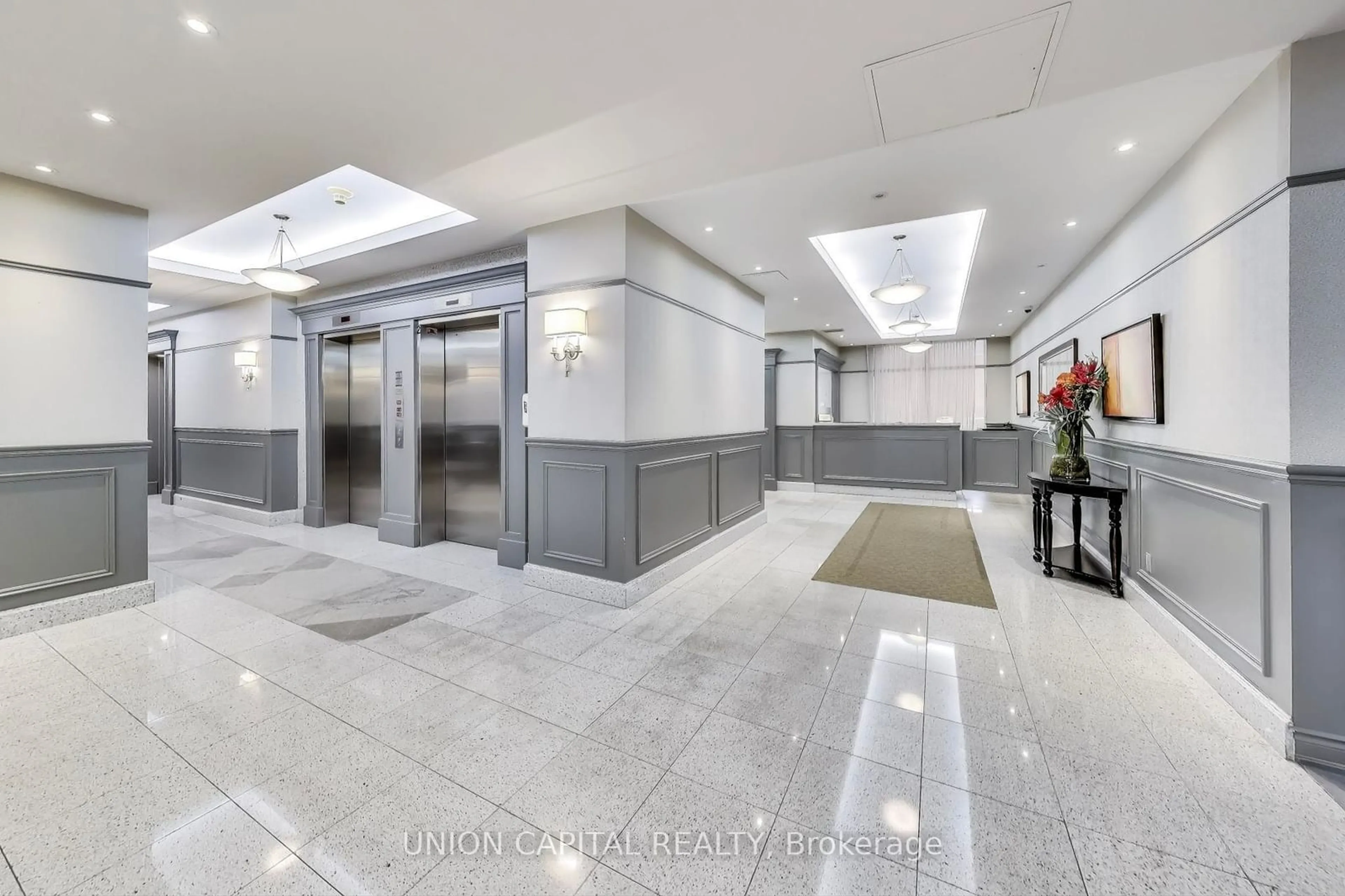 Indoor lobby, unknown floor for 51 Saddlecreek Dr #906, Markham Ontario L3T 7Z1