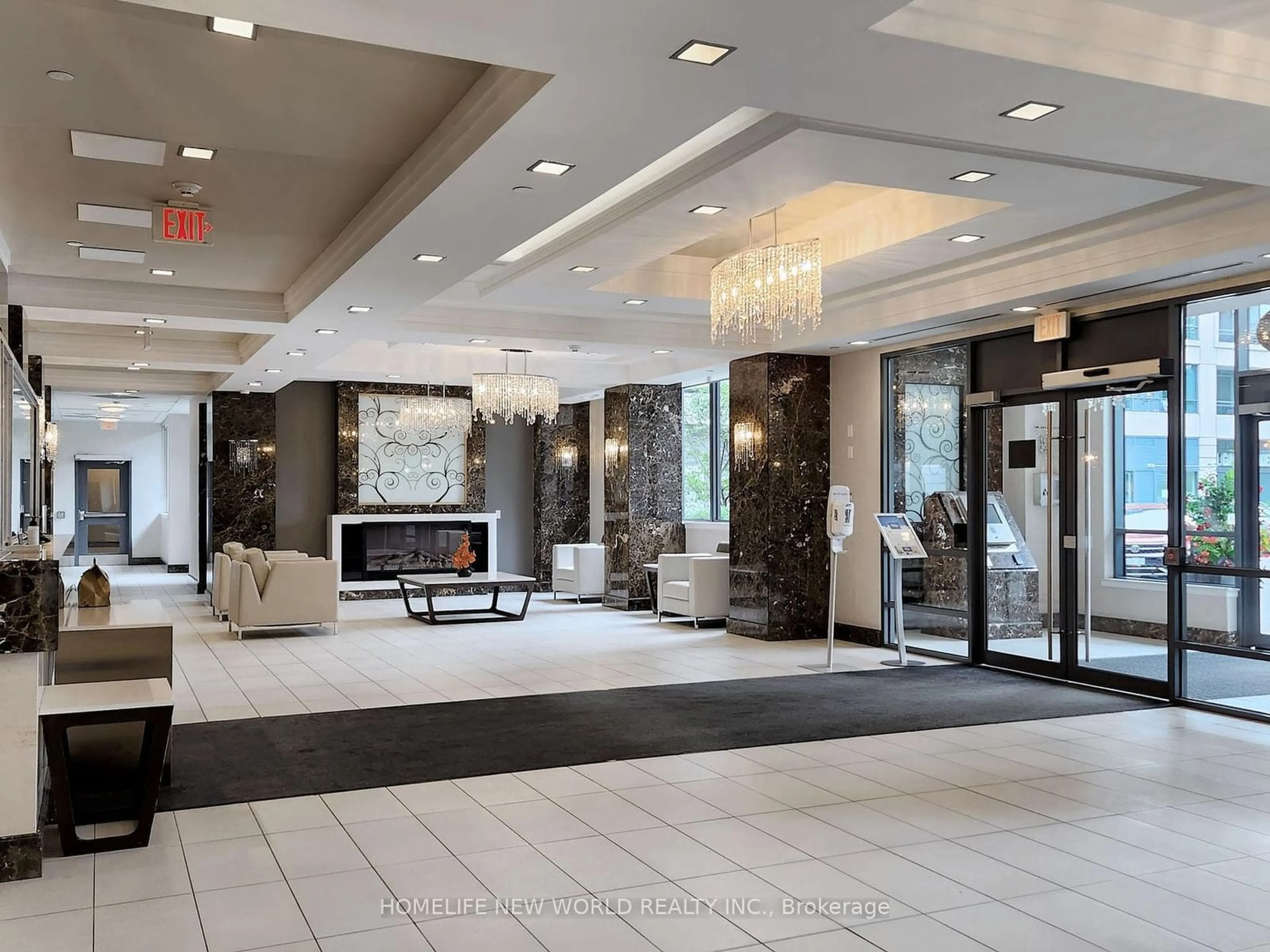 Indoor lobby, carpet floors for 376 Highway 7 #301, Richmond Hill Ontario L4B 0C7