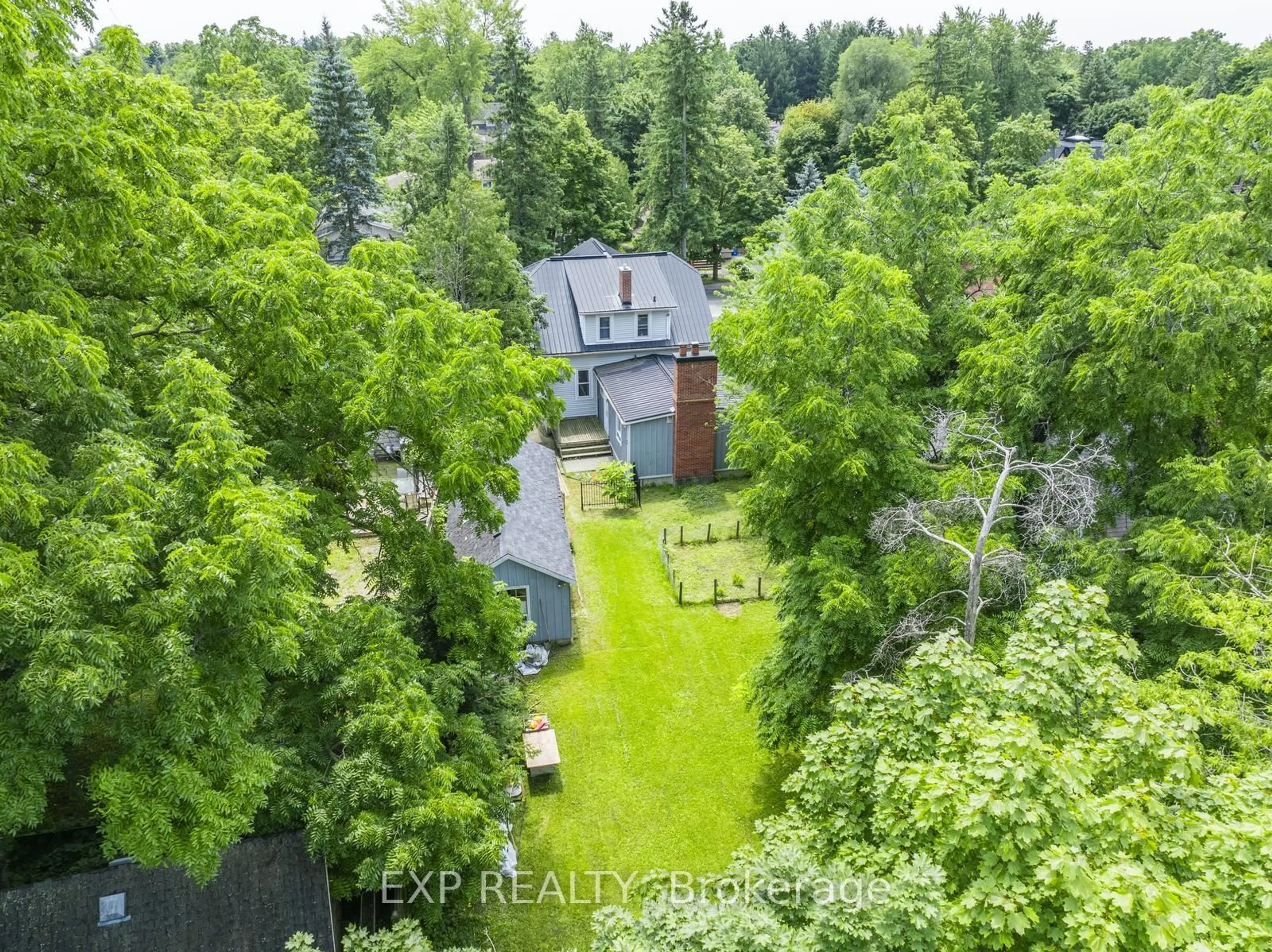 A pic from outside/outdoor area/front of a property/back of a property/a pic from drone, forest/trees view for 81 Mill St, Richmond Hill Ontario L4C 4A6