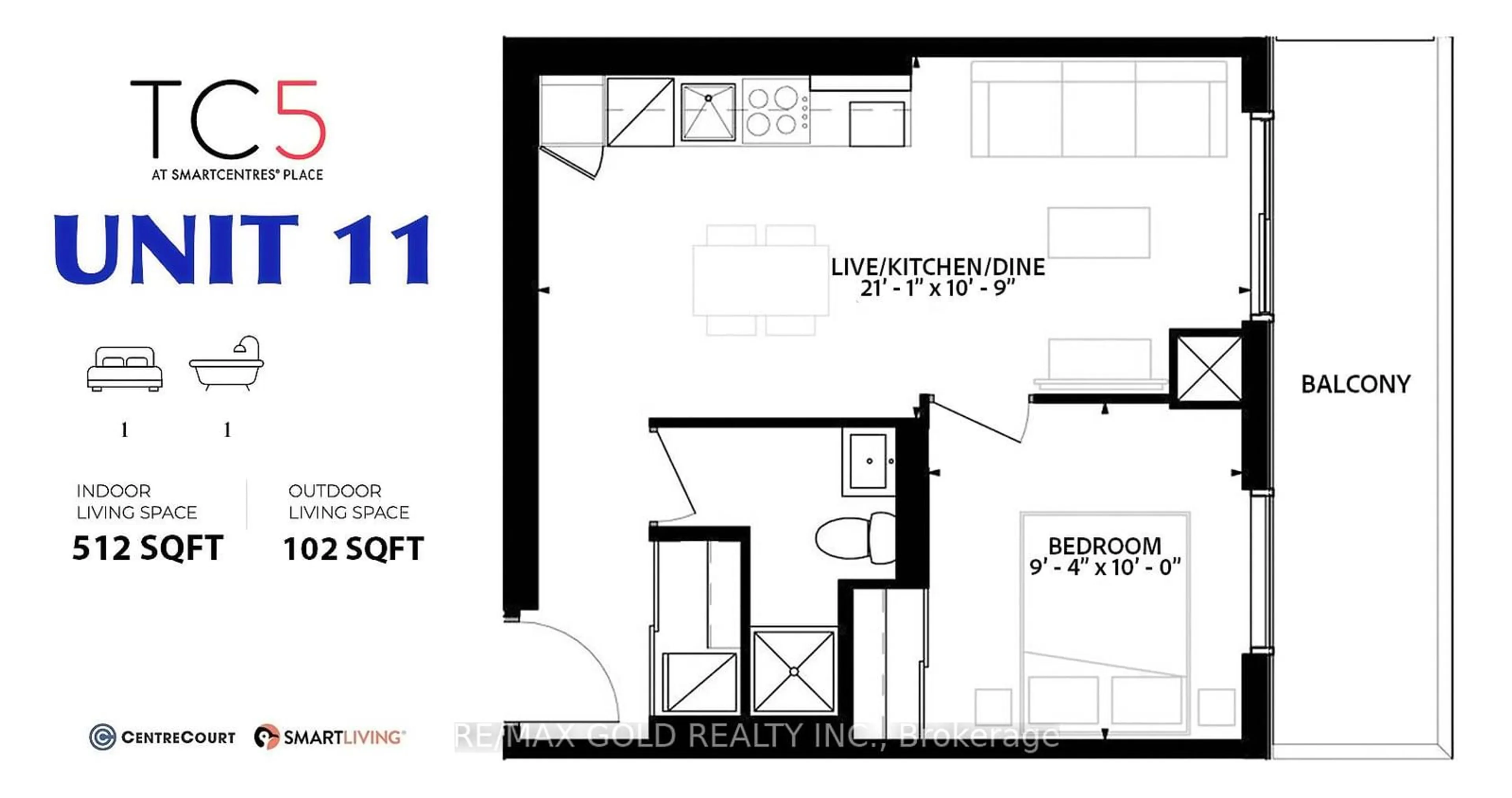 Floor plan for 7980 Jane St #1911, Vaughan Ontario L4K 0K9