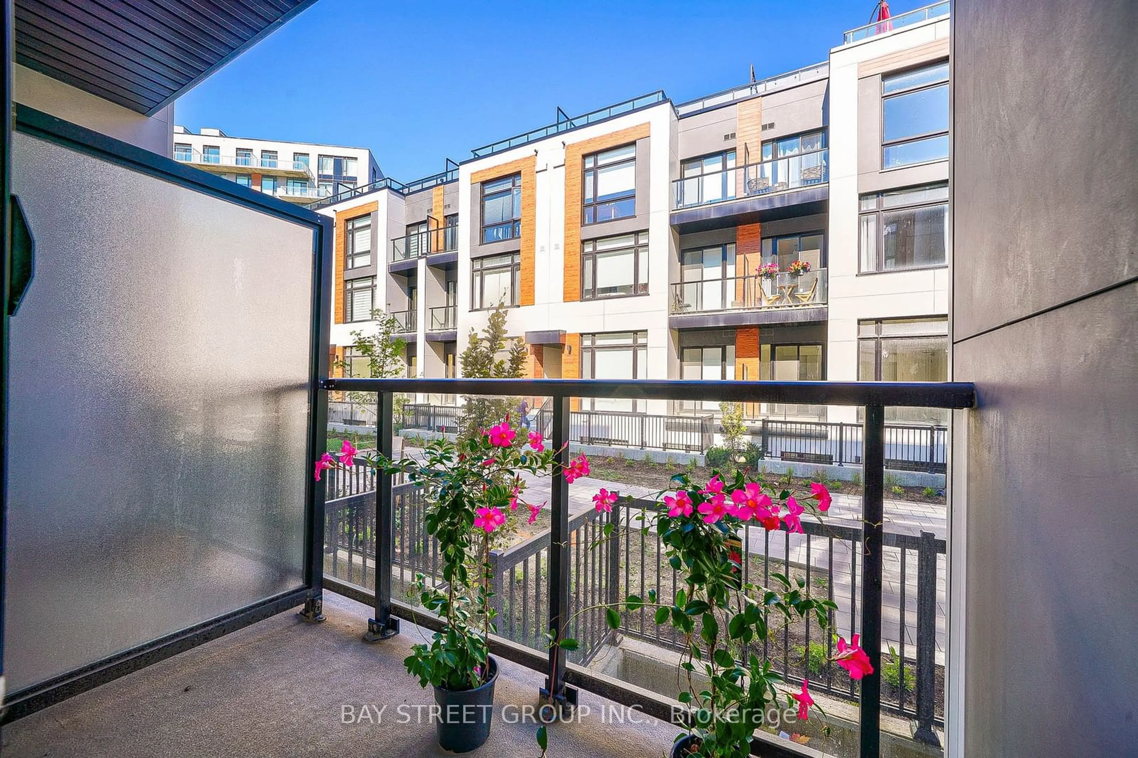 Balcony in the apartment, city buildings view from balcony for 14 David Eyer Rd #1030, Richmond Hill Ontario L4S 1M4