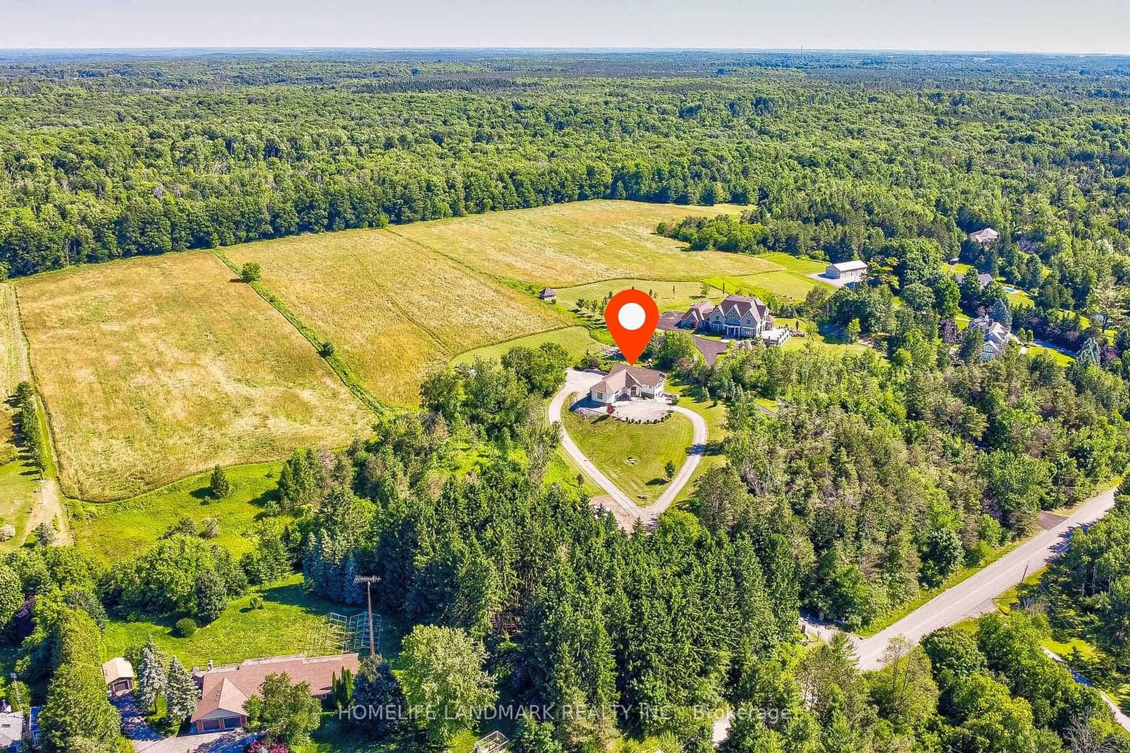 A pic from outside/outdoor area/front of a property/back of a property/a pic from drone, forest/trees view for 3948 Vandorf Sdrd, Whitchurch-Stouffville Ontario L4A 7X5