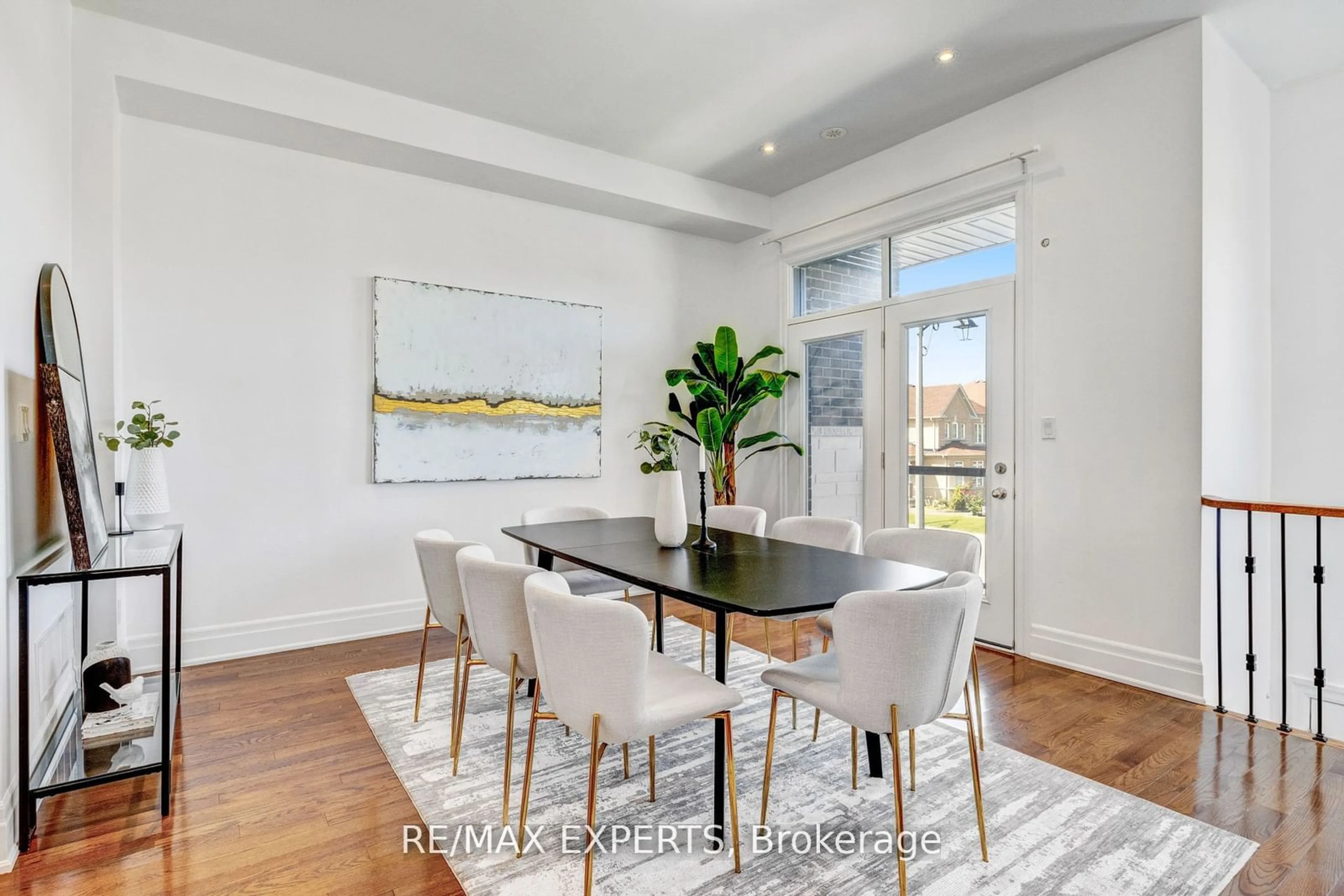 Dining room, wood/laminate floor for 179 Lebovic Campus Dr, Vaughan Ontario L6A 4S5