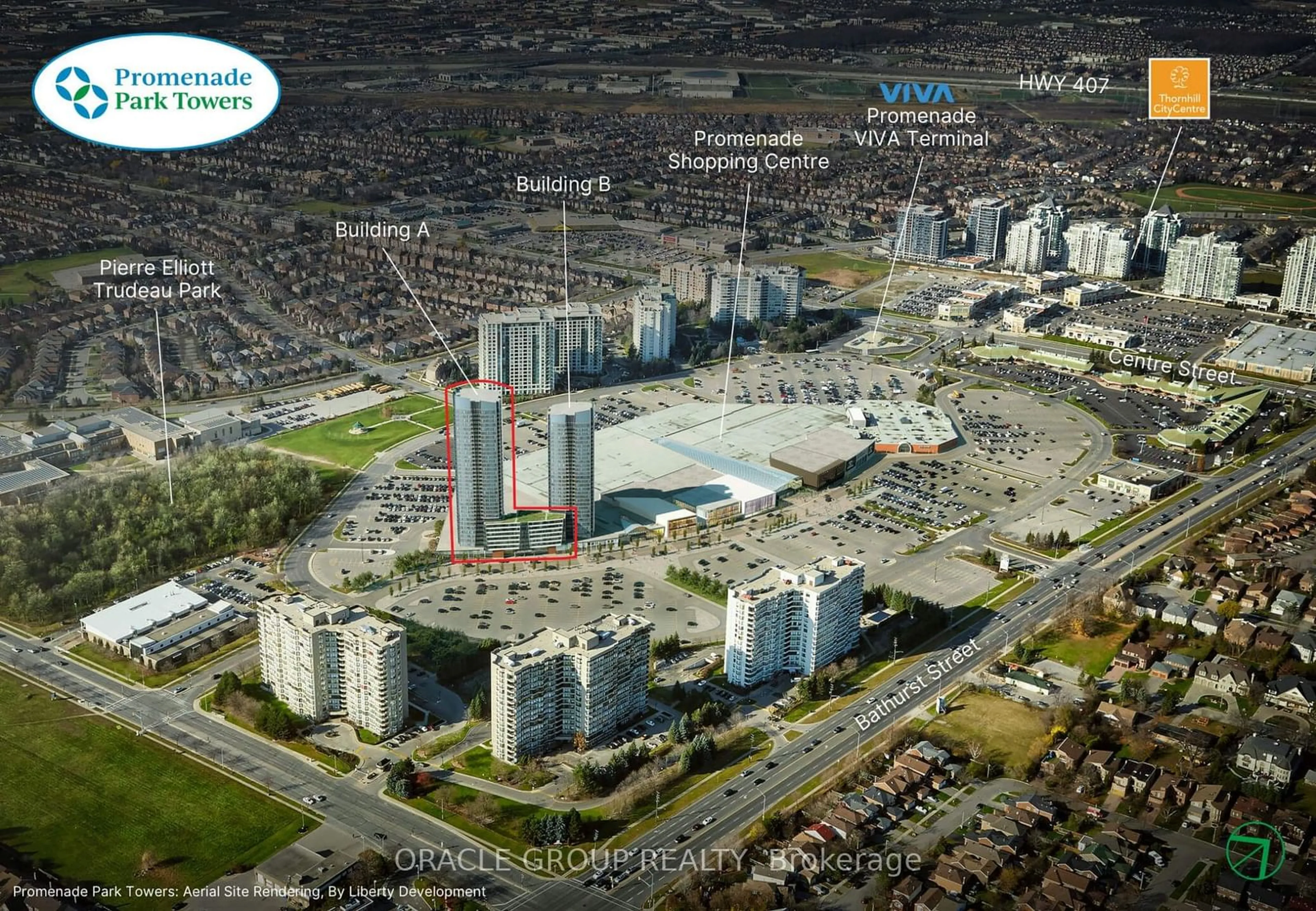 Picture of a map for 30 Upper Mall Way #A-517, Vaughan Ontario L4J 0L7