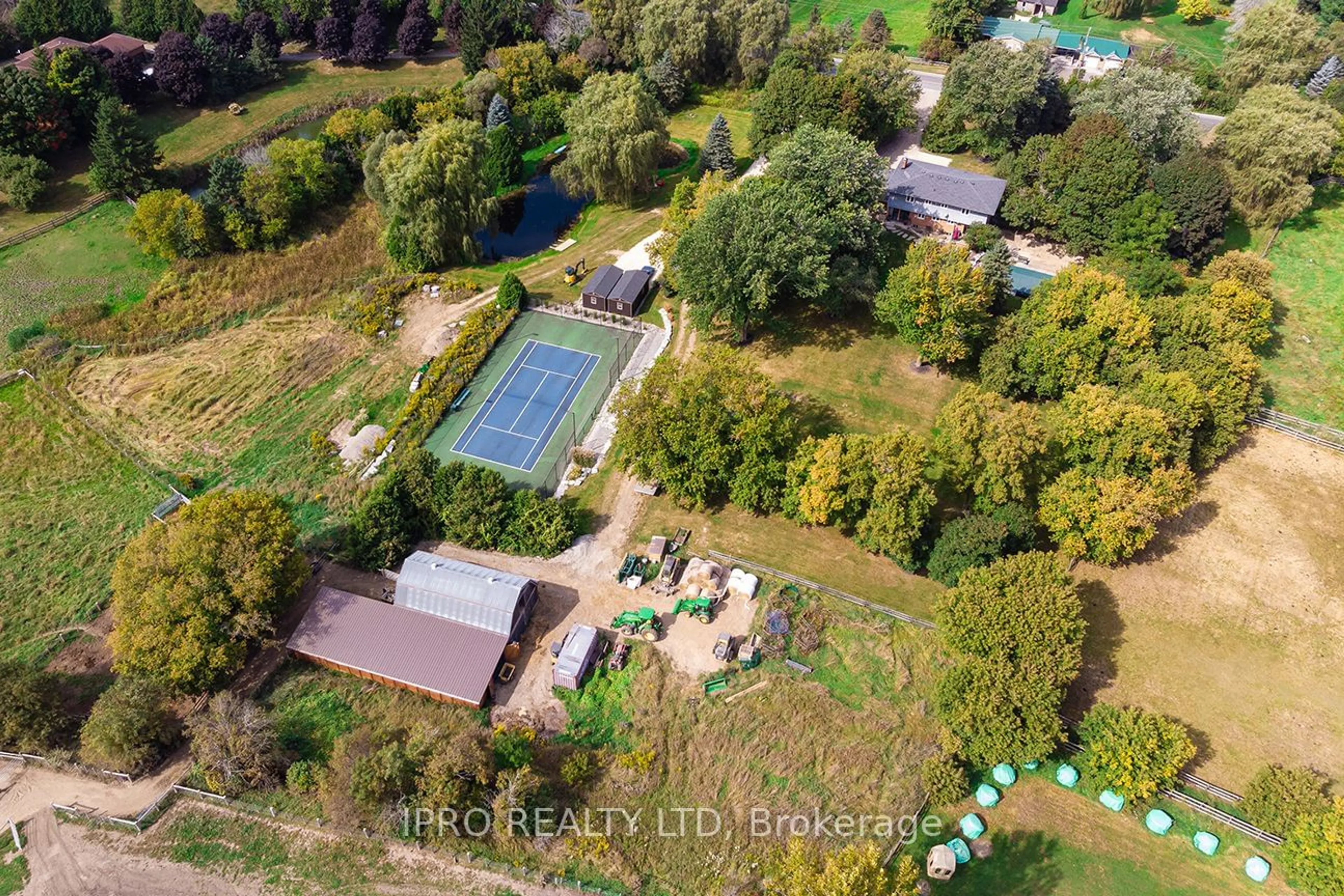 A pic from outside/outdoor area/front of a property/back of a property/a pic from drone, forest/trees view for 6845 19th Sdrd, King Ontario L0G 1T0