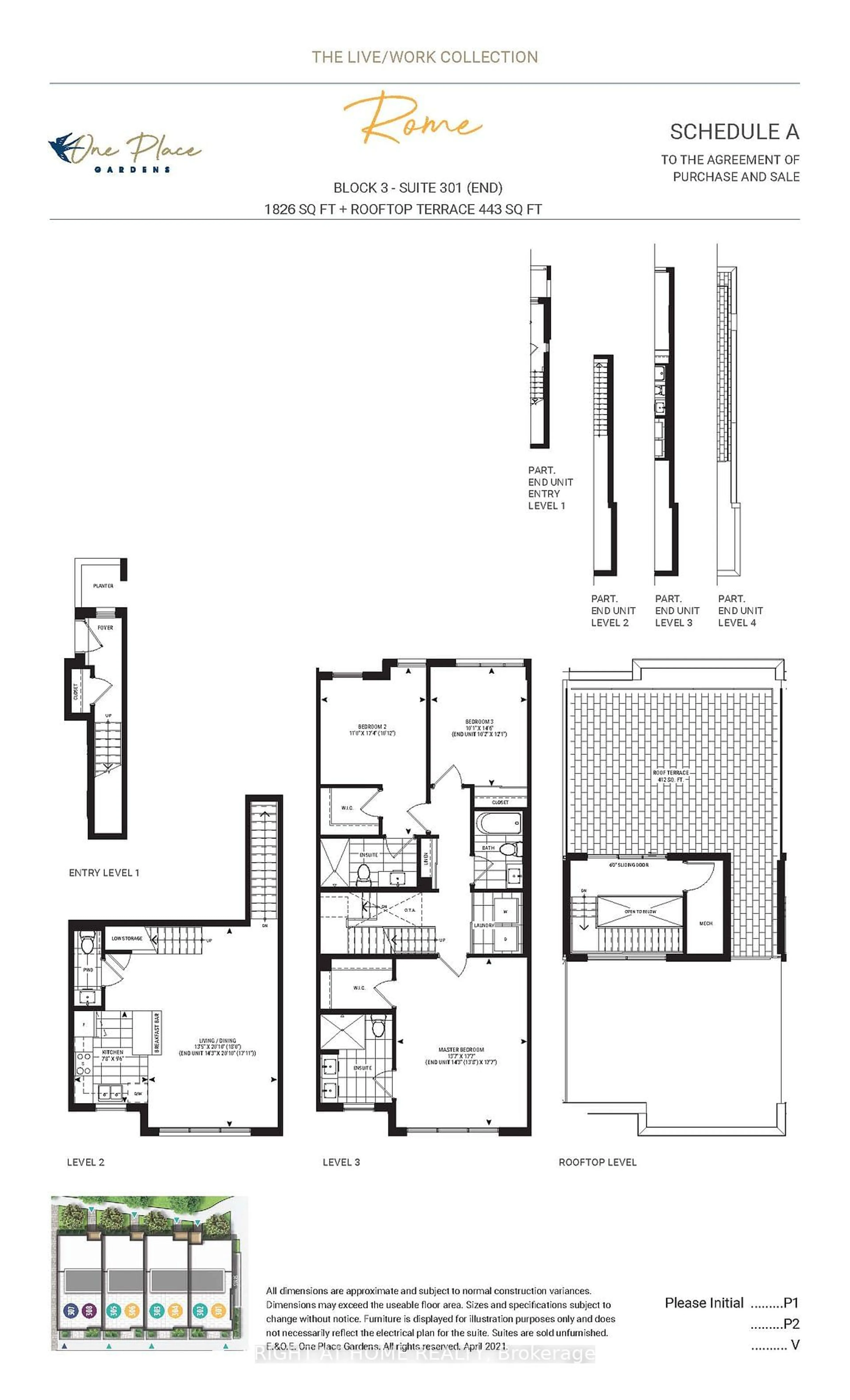 Floor plan for 15 Maximillian Lane #301, Markham Ontario L3R 0L5